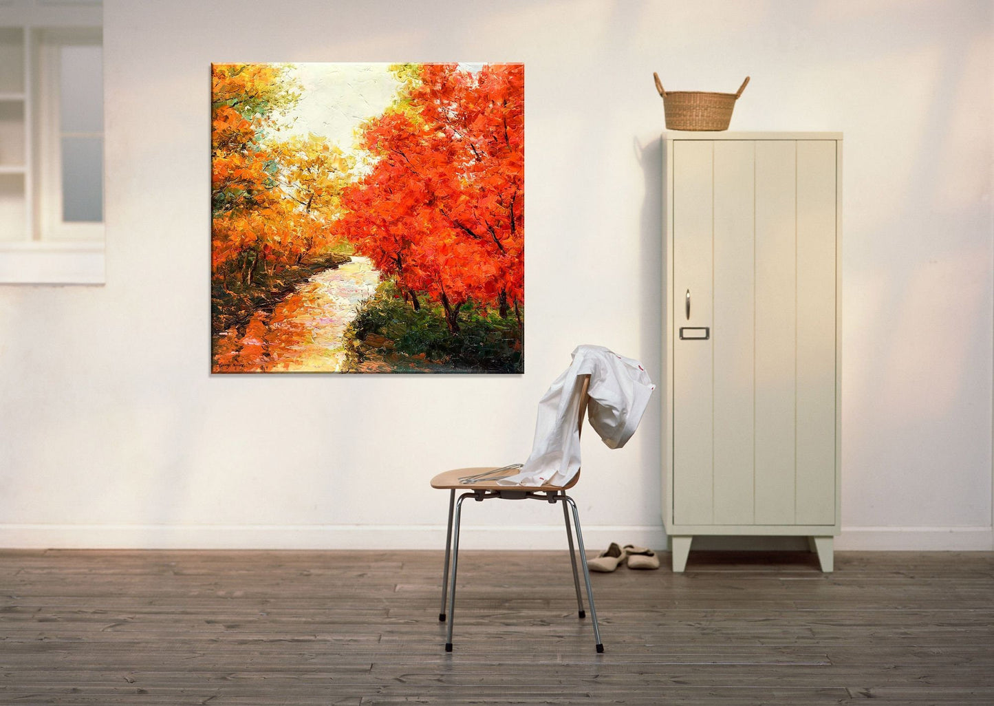 Autumn Forest Landscape Oil Painting, Canvas Painting, Wall Art Painting, Landscape, Extra Large Wall Art, Handmade Art, Modern Painting