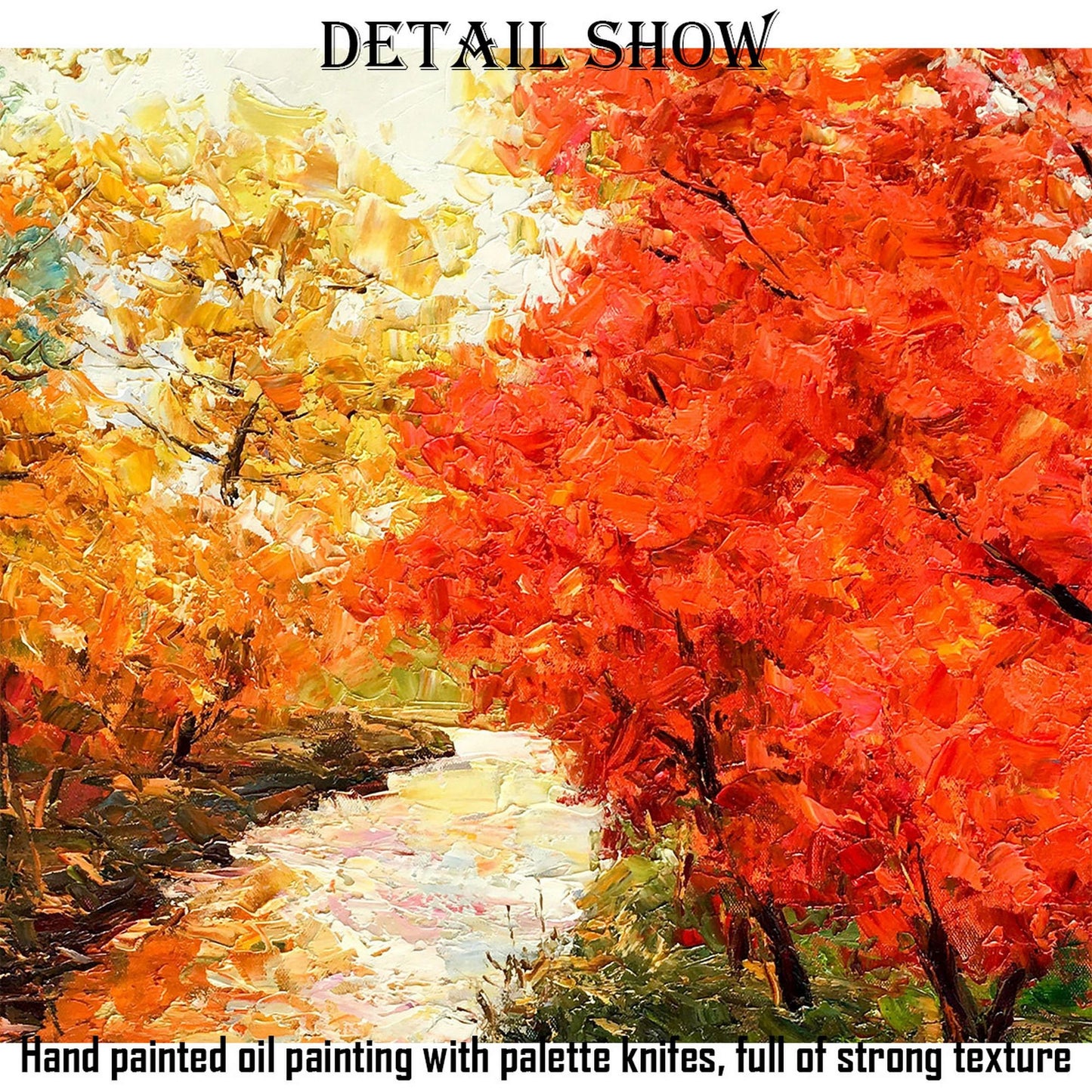 Autumn Forest Landscape Oil Painting, Canvas Painting, Wall Art Painting, Landscape, Extra Large Wall Art, Handmade Art, Modern Painting