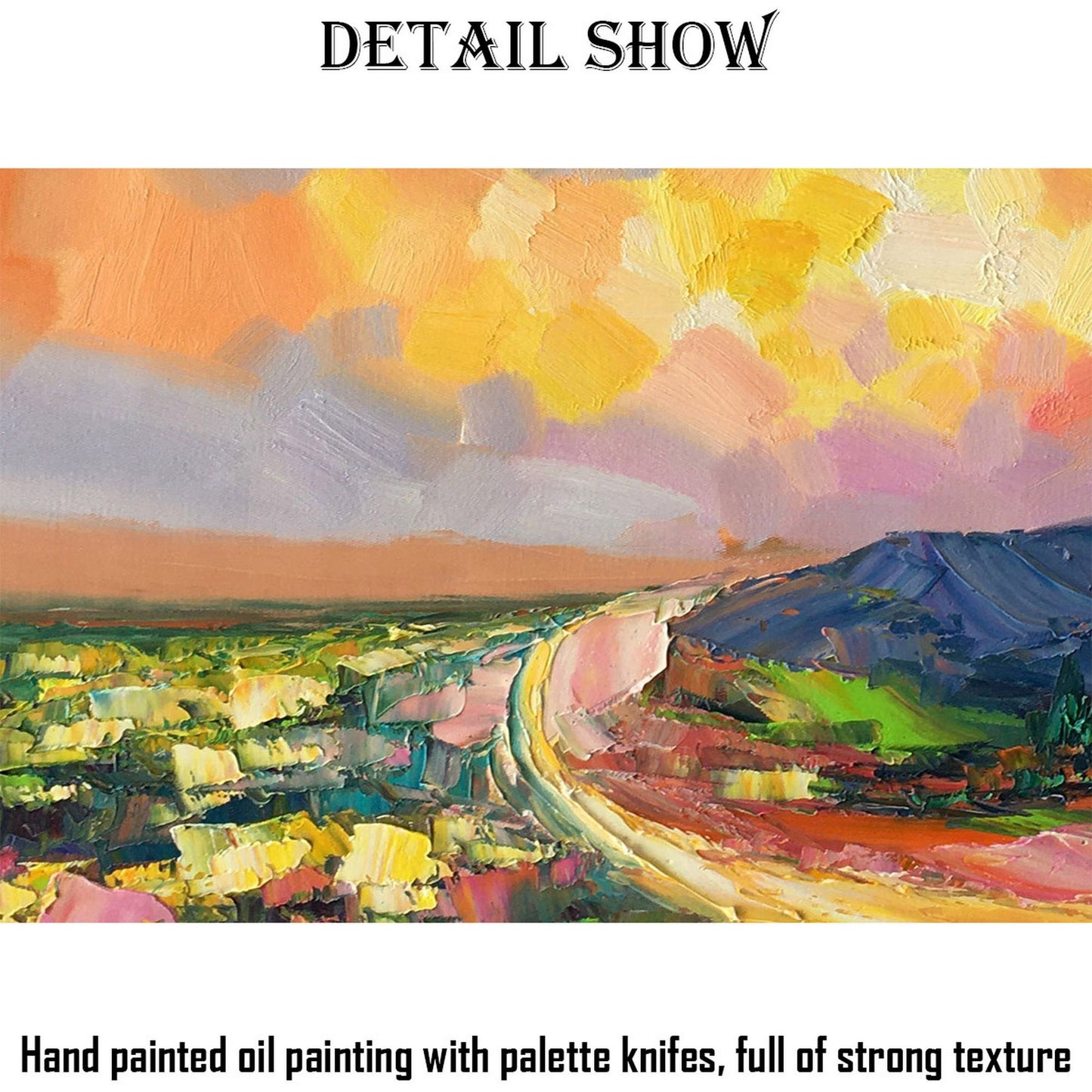 Oil Painting, Landscape Painting, Large Artwork, Living Room Decor, Original Painting, 24x48, Abstract Landscape Painting, Canvas Art