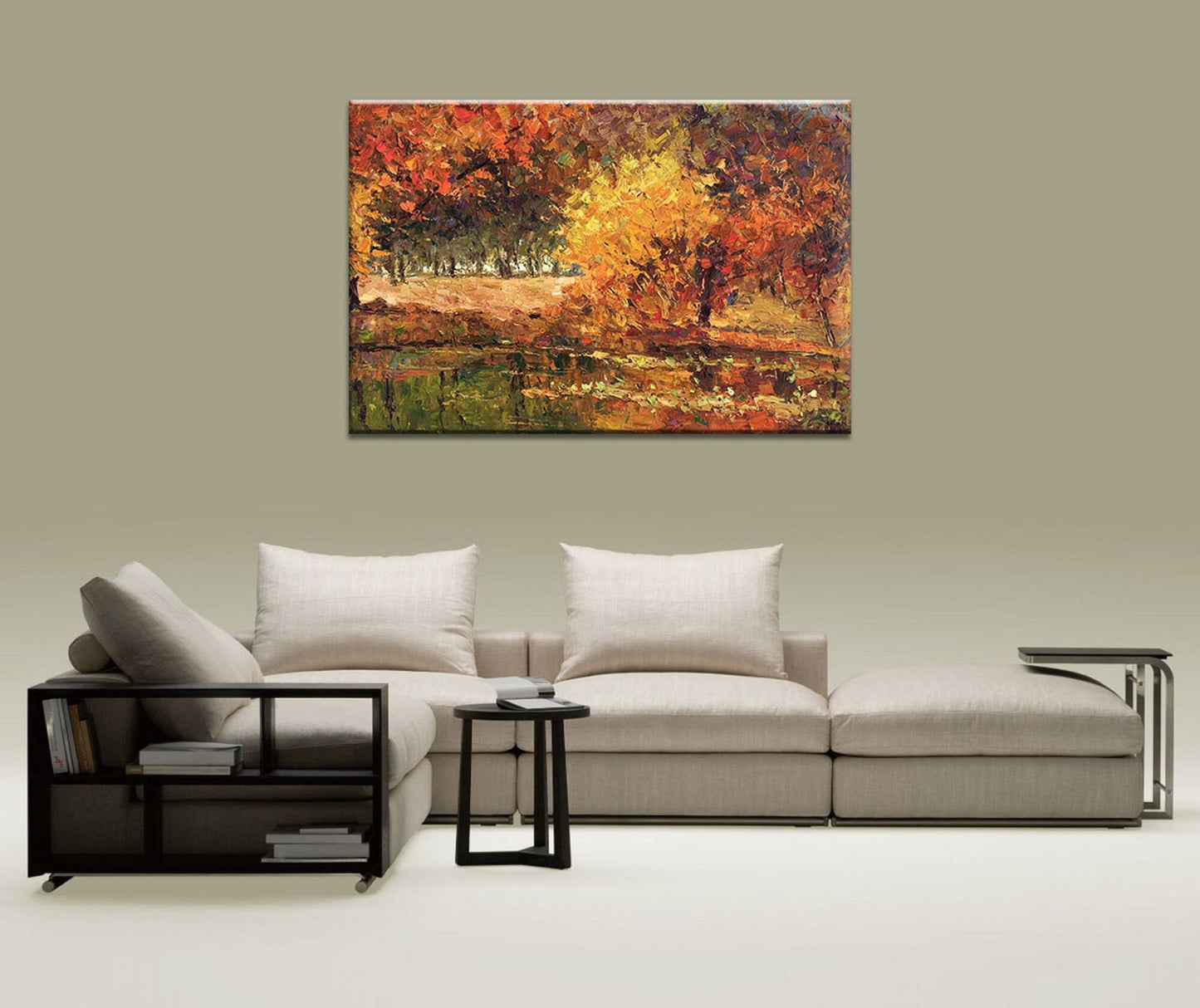 Oil Painting Autumn Forest, Canvas Wall Art, Wall Art Painting, Abstract Landscape, Extra Large Abstract Painting, Handmade Contemporary Art