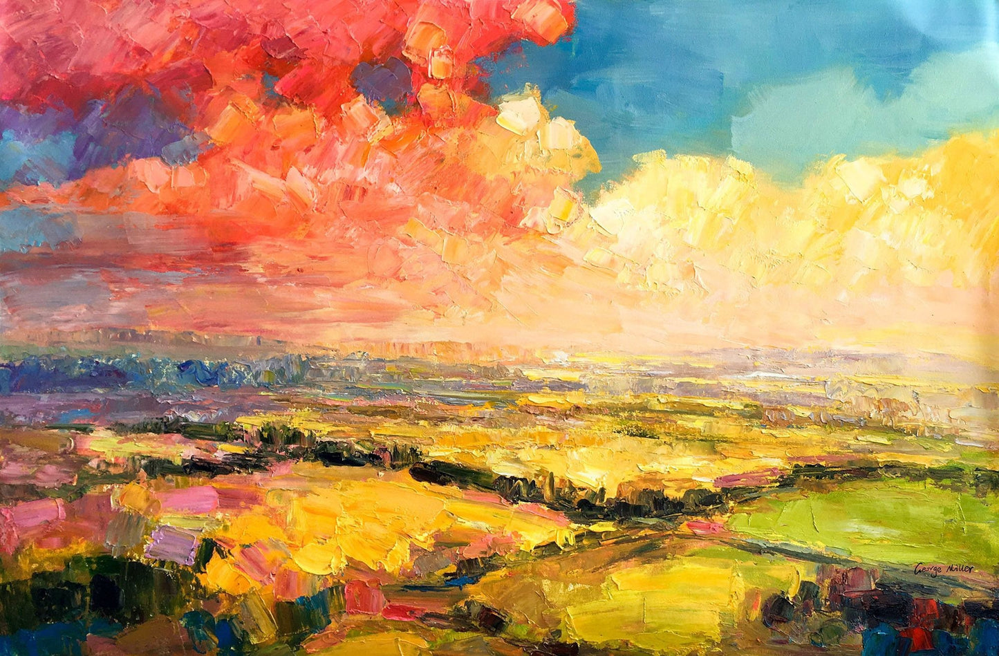 Large Art, Landscape Oil Painting Wall Hanging, Original Landscape Painting, Abstract Canvas Painting, Modern Abstract Landscape Painting