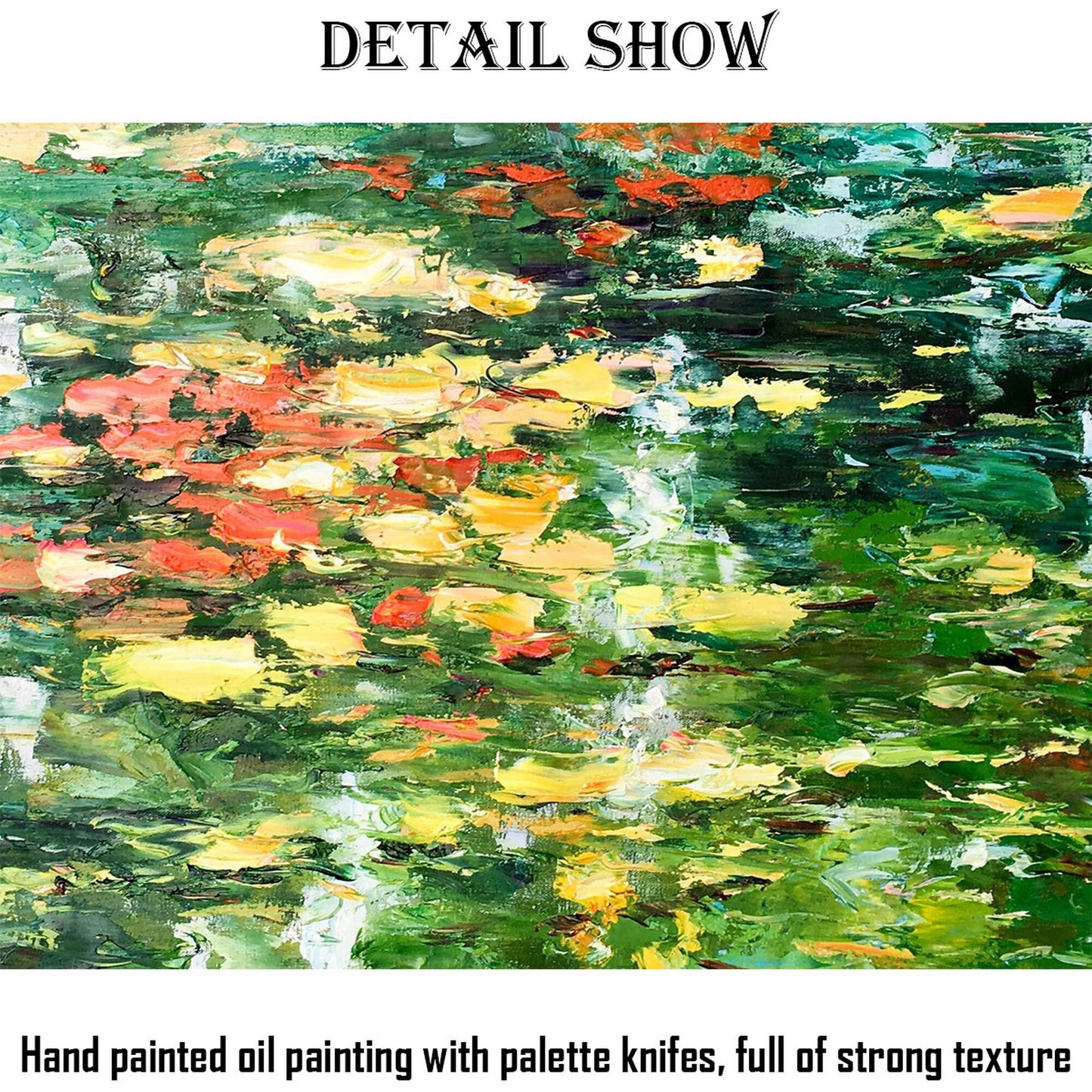Contemporary Painting Waterlily Pond, Canvas Wall Art, Canvas Painting, Oil Painting Original, Oil Painting Landscape, Abstract Oil Painting