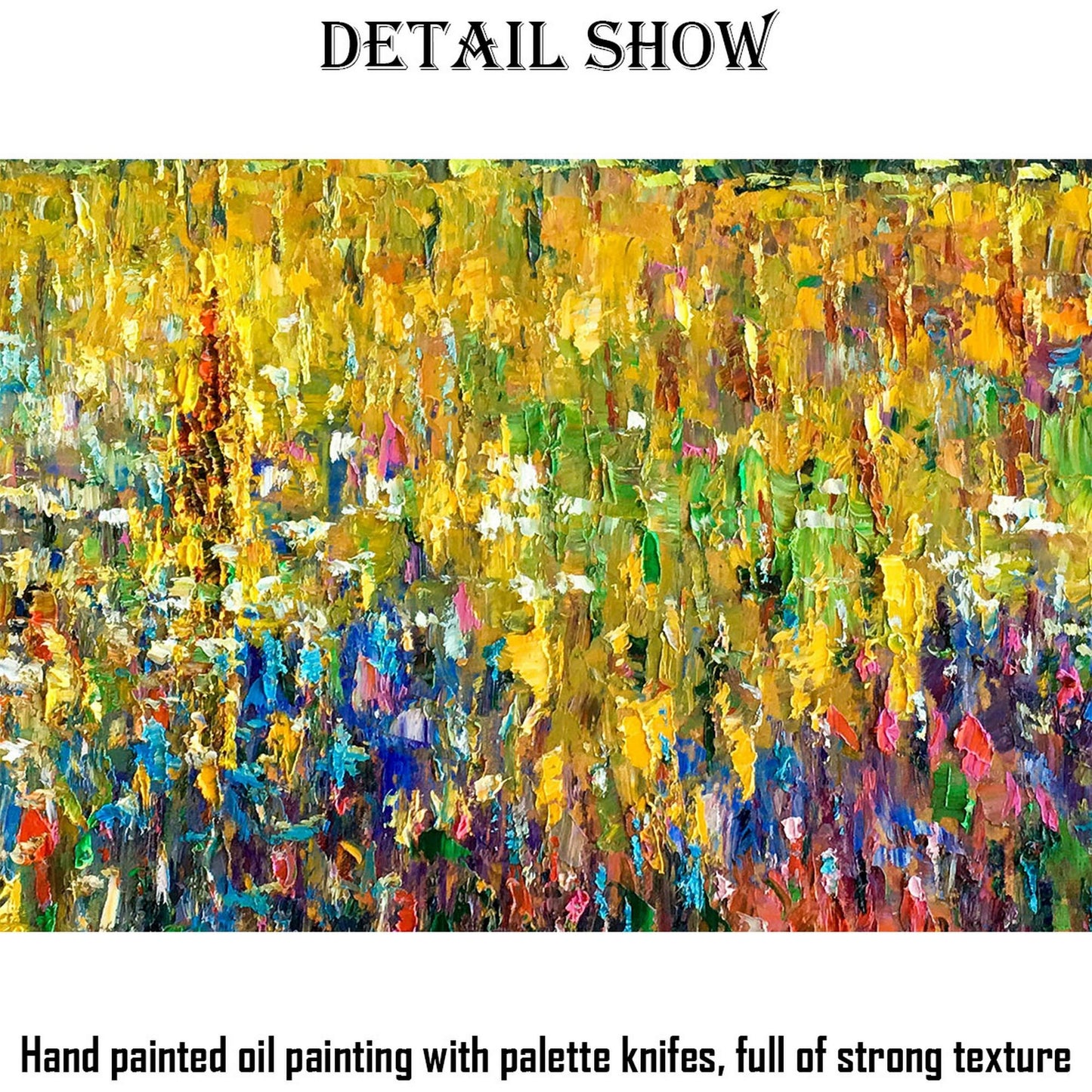 Landscape Oil Painting Spring Fields, Fine Art, Oil On Canvas Painting, Landscape, Oversized Painting, Palette Knife Oil Painting, Textured