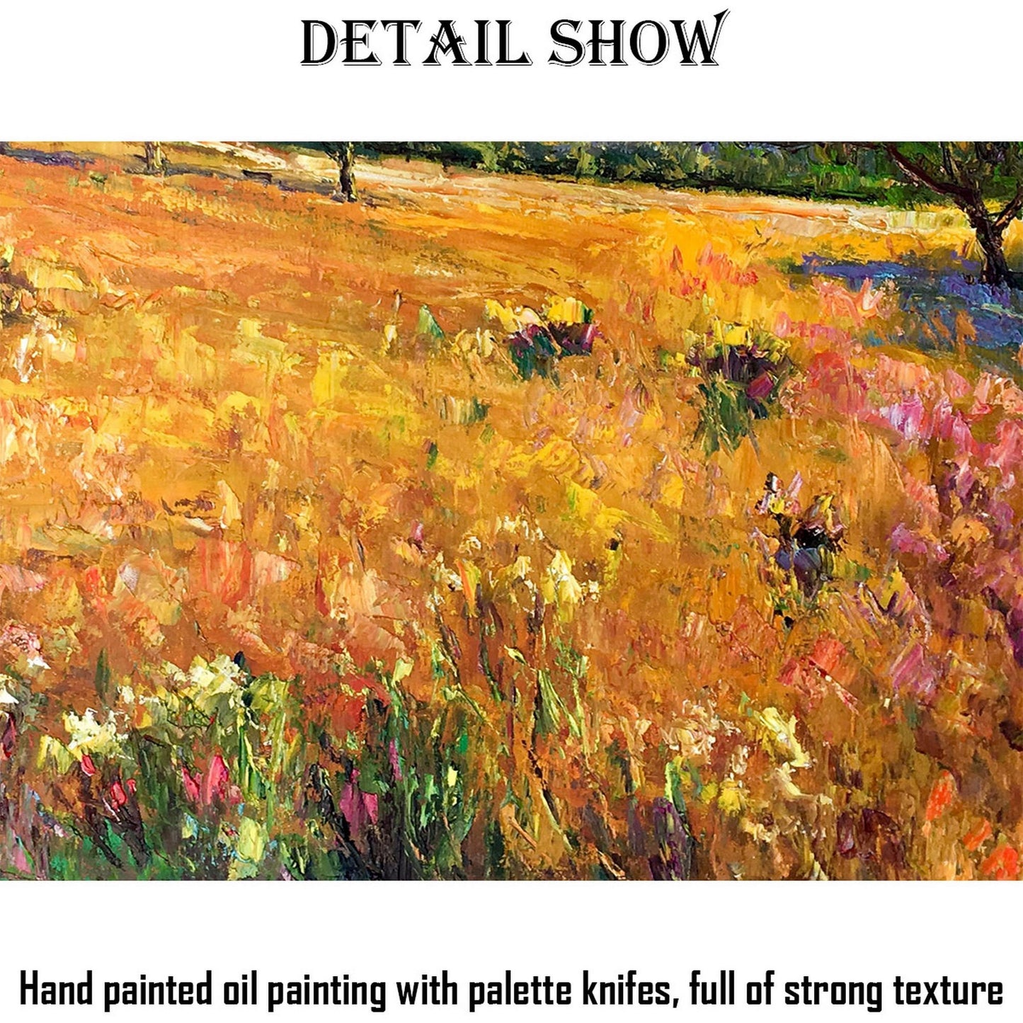 Landscape Oil Painting Tuscany Sunset, Original Painting, Contemporary Art, Large Painting, Kitchen Decor, Abstract Canvas Art, Canvas Art