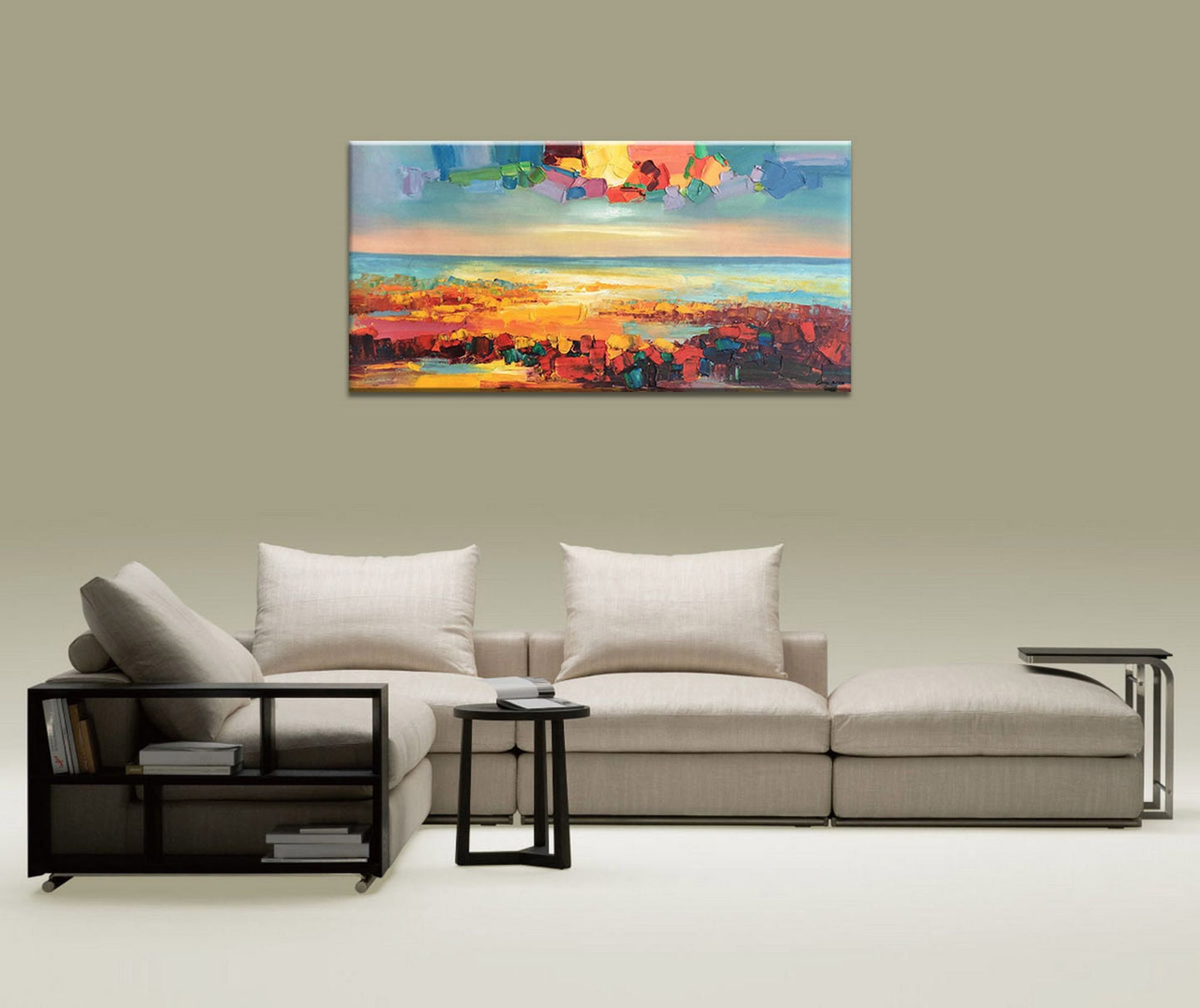 Abstract Landscape Oil Painting, Canvas Painting, Oil Painting, Landscape, Extra Large Painting, Handmade, Contemporary Art, Textured Art