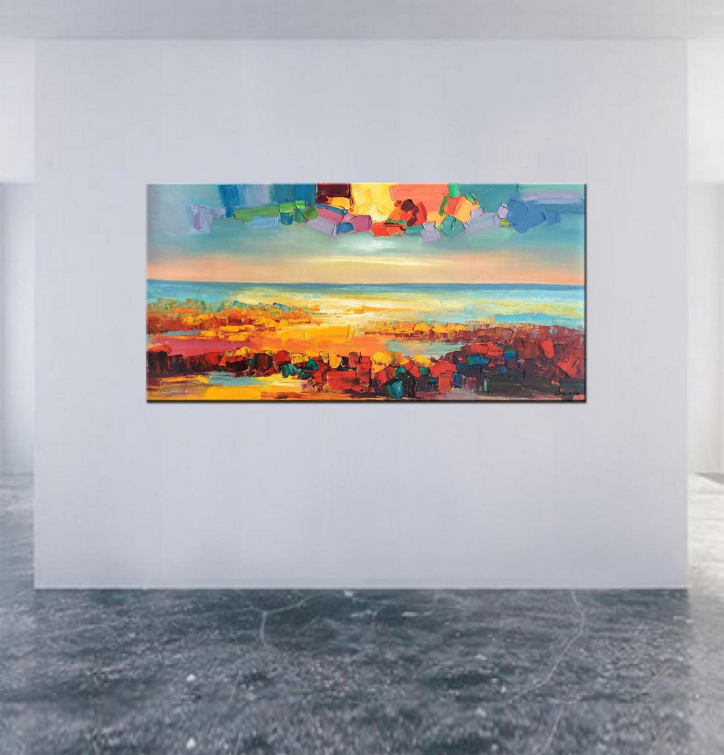 Abstract Landscape Oil Painting, Canvas Painting, Oil Painting, Landscape, Extra Large Painting, Handmade, Contemporary Art, Textured Art