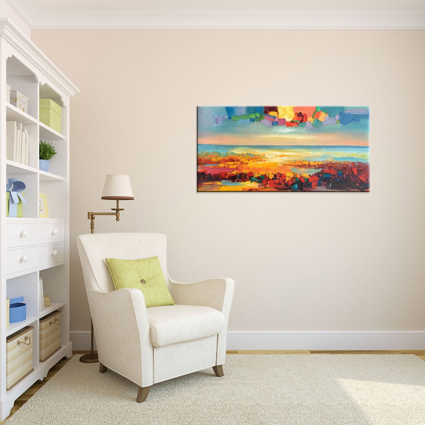 Abstract Landscape Oil Painting, Canvas Painting, Oil Painting, Landscape, Extra Large Painting, Handmade, Contemporary Art, Textured Art