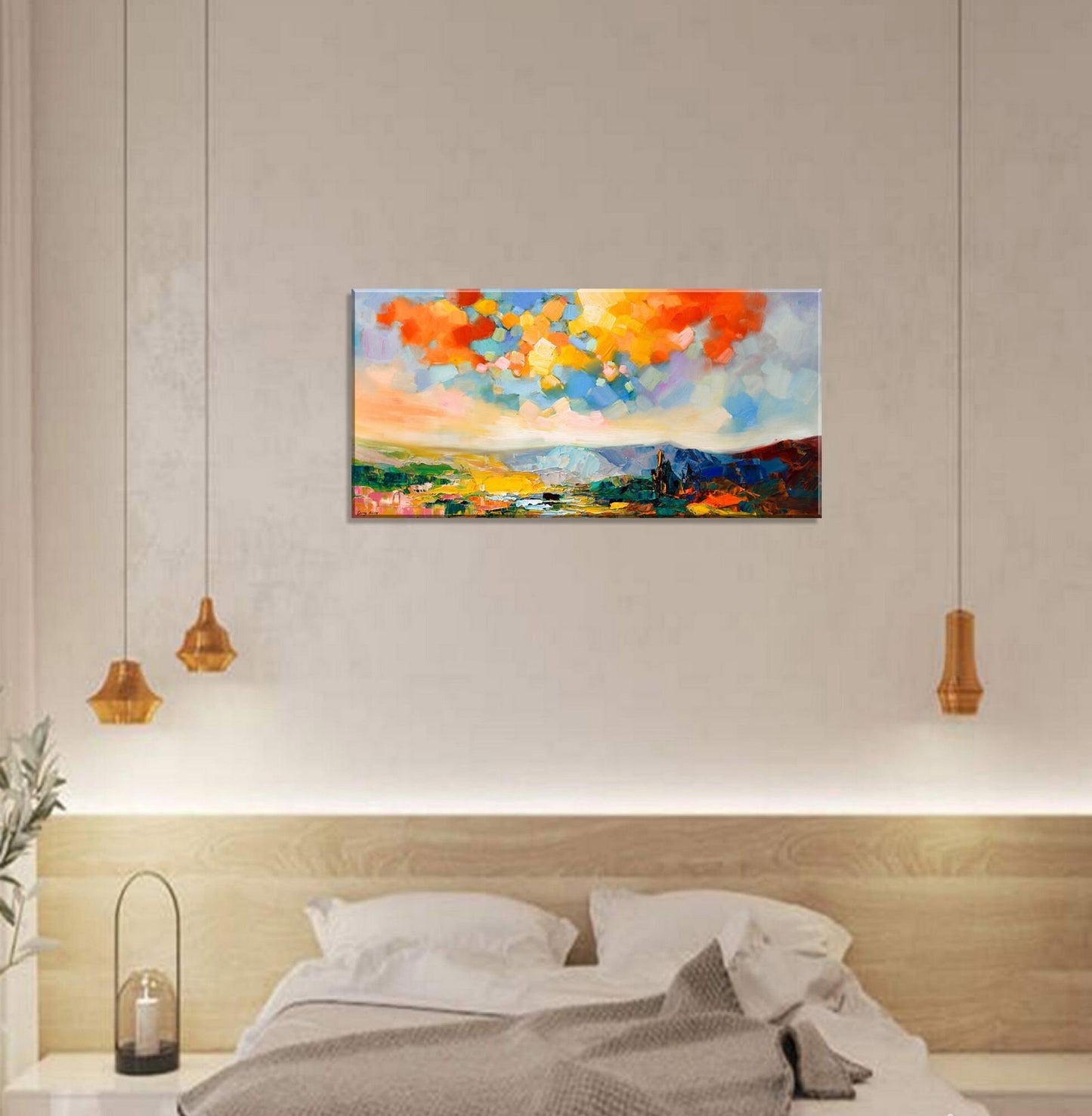Oil Painting Original, Contemporary Art, Coffee Wall Art, Large Abstract Painting, Original Landscape Oil Paintings, Art Decor, Canvas Art