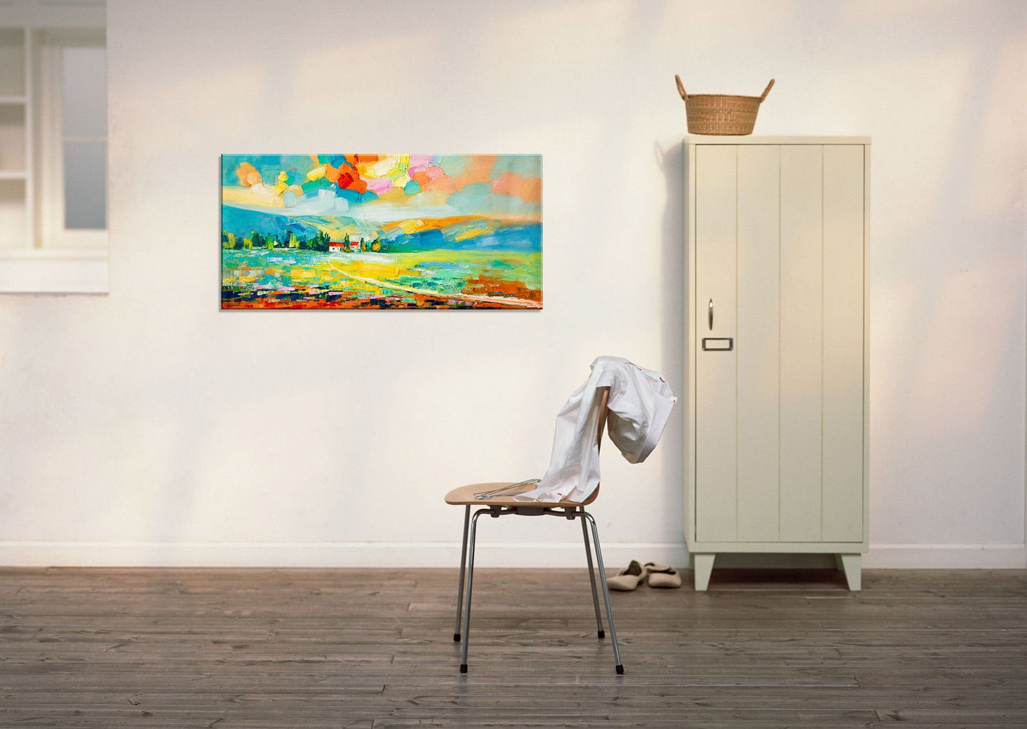 Canvas Art, Large Oil Painting, Abstract Spring Painting, Landscape Oil Painting, Living Room Wall Art, Abstract Wall Art, Modern Painting