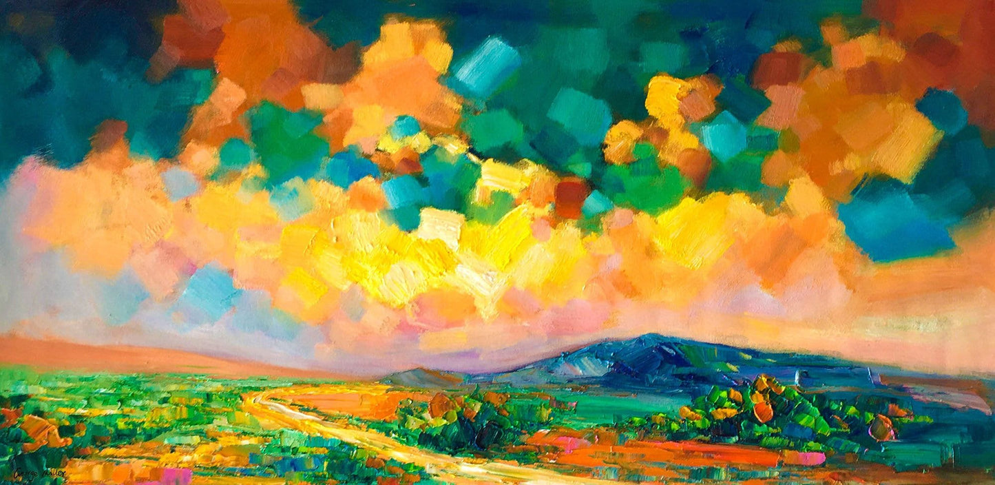Abstract Landscape Oil Painting, Oil Painting Original, Living Room Decor, Large Painting, Abstract Art, Canvas Wall Decor, Modern Painting