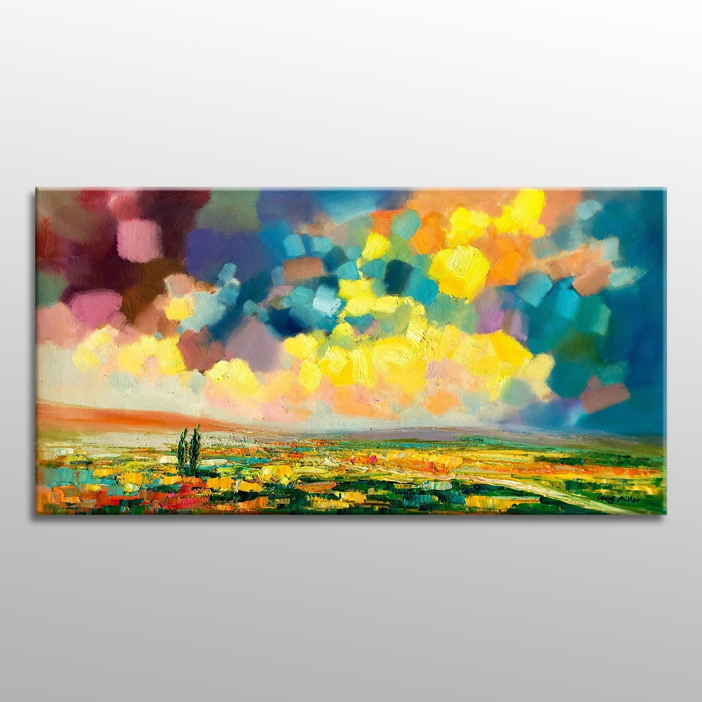 Original Landscape Oil Paintings, Modern Art, Abstract Canvas Art, Large Art, Abstract Painting, Living Room Wall Art, Large Wall Art Canvas