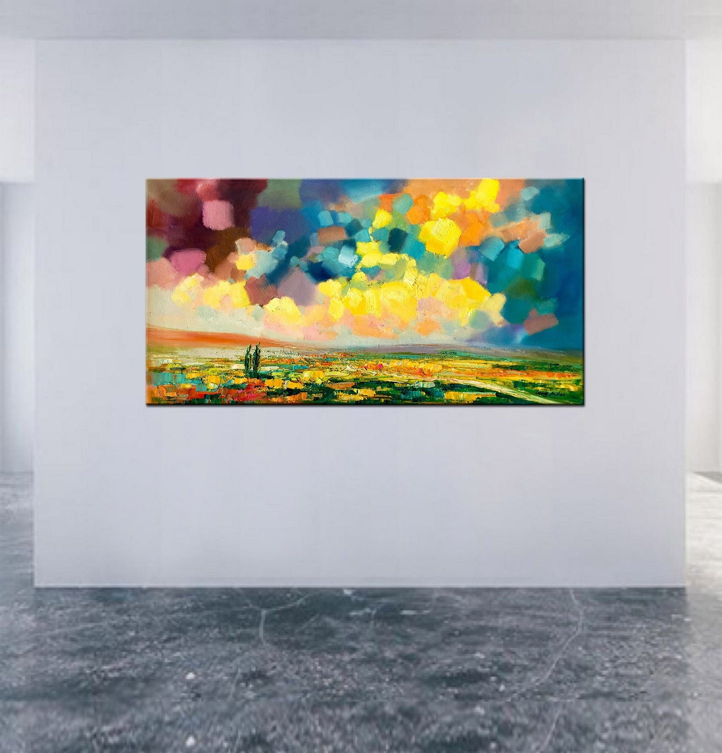 Original Landscape Oil Paintings, Modern Art, Abstract Canvas Art, Large Art, Abstract Painting, Living Room Wall Art, Large Wall Art Canvas