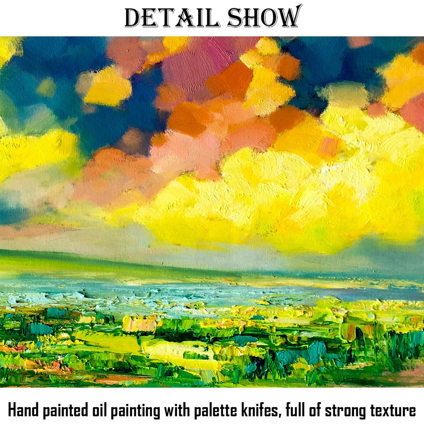 Oil Painting Spring Abstract Landscape, Wall Art, Oil On Canvas Painting, Abstract Landscape, Large Oil Painting Original Canvas