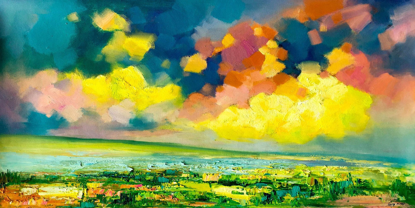 Oil Painting Spring Abstract Landscape, Wall Art, Oil On Canvas Painting, Abstract Landscape, Large Oil Painting Original Canvas