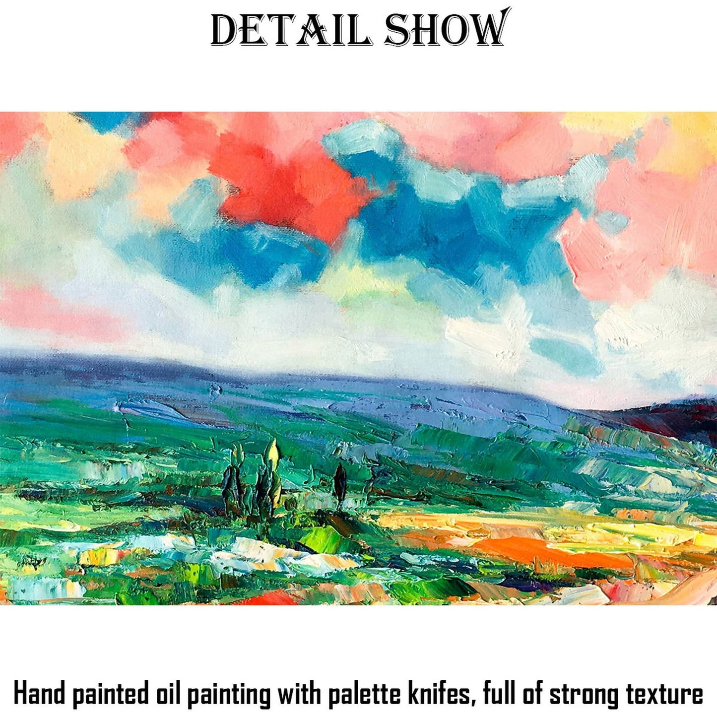 Large Oil Painting, Original Abstract Art, Large Wall Art Painting, Abstract Canvas Painting, Original Oil Painting Landscape, Tuscany Art