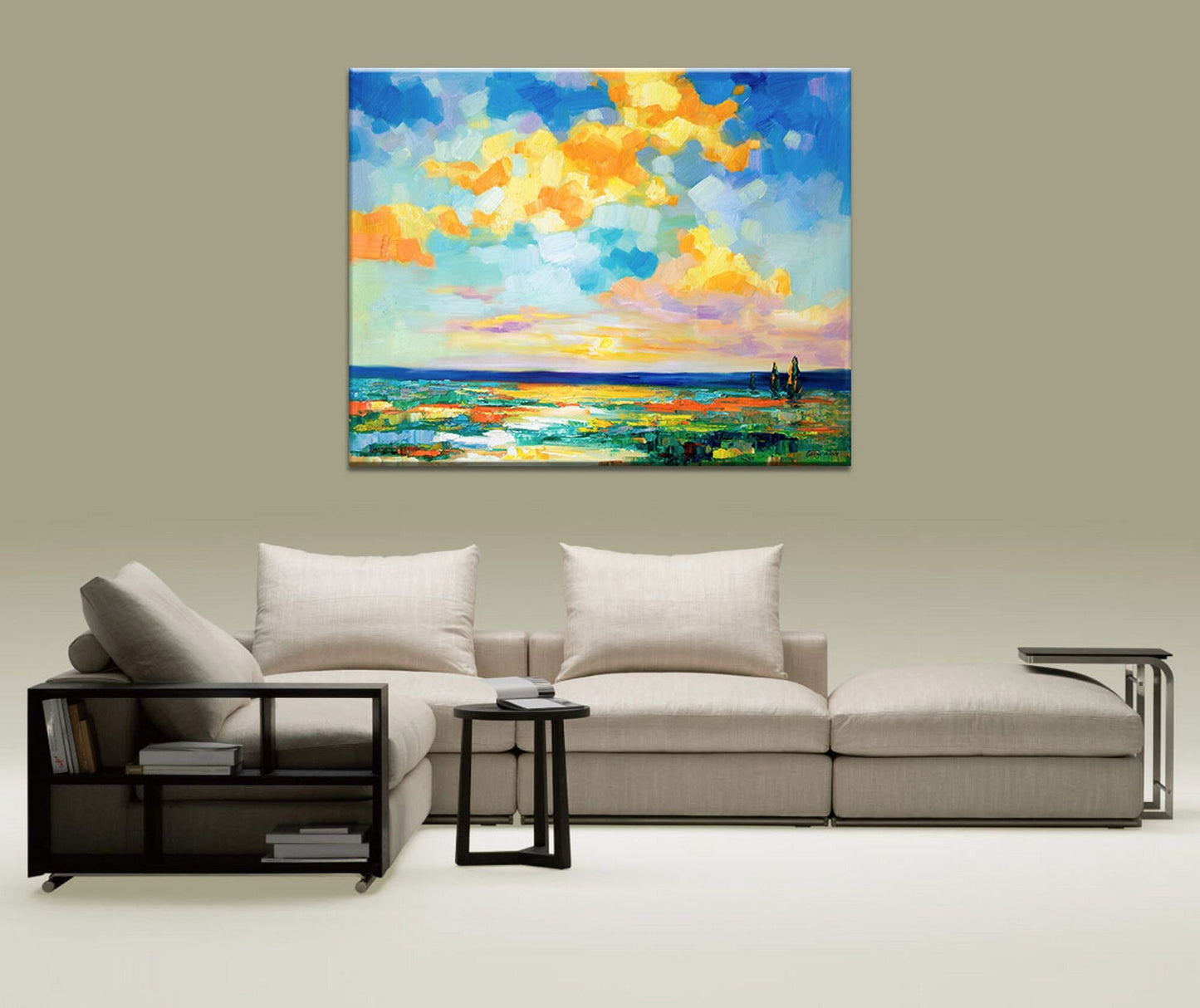 Oil Painting Abstract Landscape, Modern Wall Art, Large Art, Original Artwork, Original Landscape Oil Paintings, Contemporary Painting
