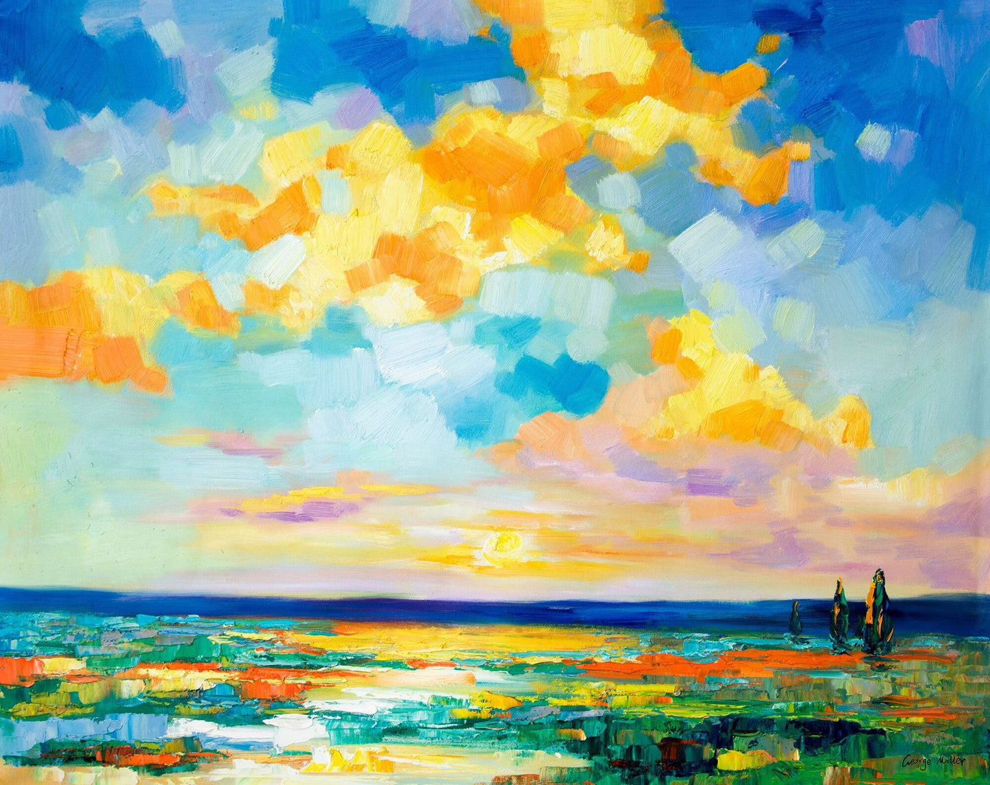 Oil Painting Abstract Landscape, Modern Wall Art, Large Art, Original Artwork, Original Landscape Oil Paintings, Contemporary Painting