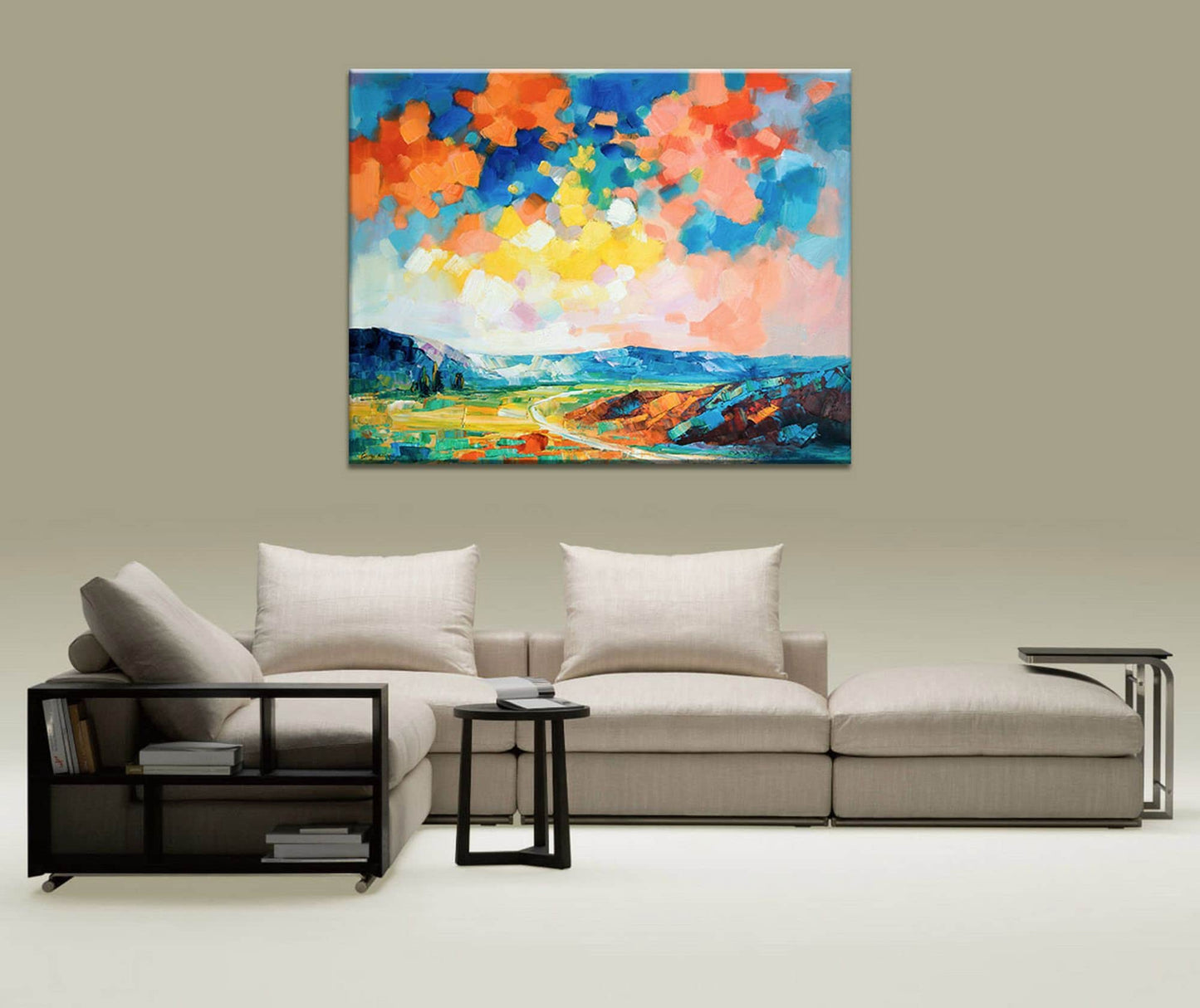 Abstract Oil Painting, Landscape Oil Painting, Large Wall Art, Canvas Art, Decor, Original Oil Painting, Contemporary Art, Large Painting