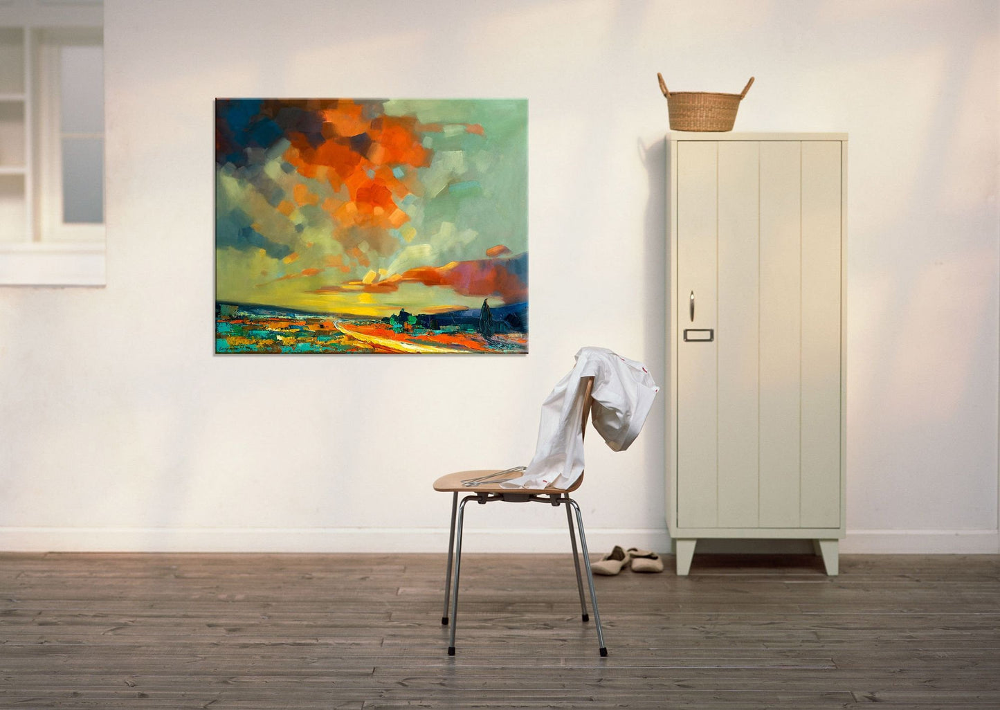 Large Abstract Landscape Oil Painting, Canvas Wall Art, Paintings On Canvas, Oversized Painting, Handmade, Impressionist Art, Impasto