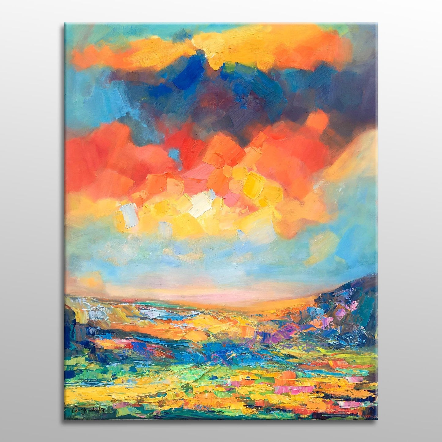 Abstract Landscape Oil Painting, Canvas Painting, Paintings On Canvas, Landscape Wall Art, Oversized Paintings On Canvas, Handmade