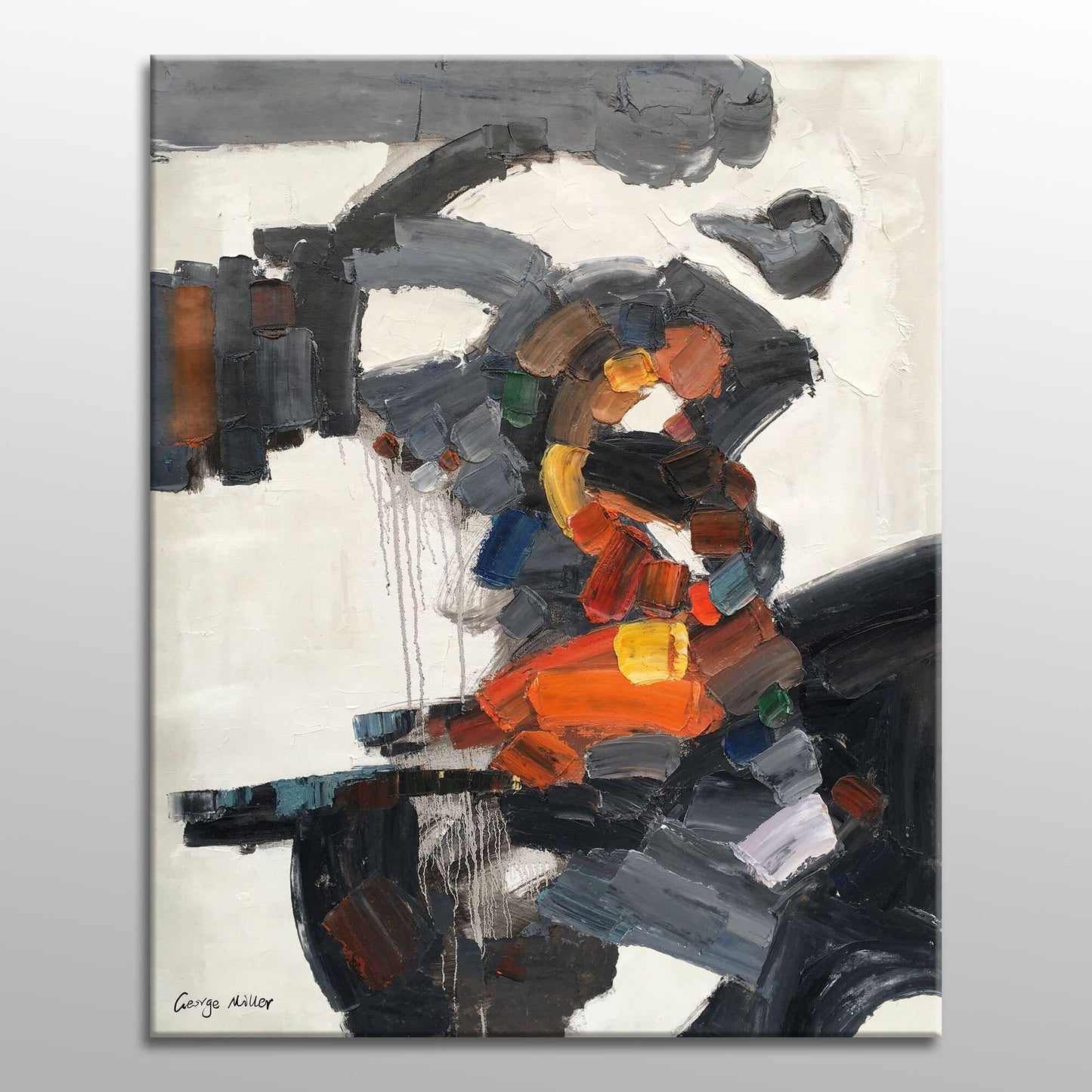 Abstract Wall Art Black and White, Abstract Painting, Modern Painting, Original Abstract Painting, Wall Decor, Large Abstract Painting