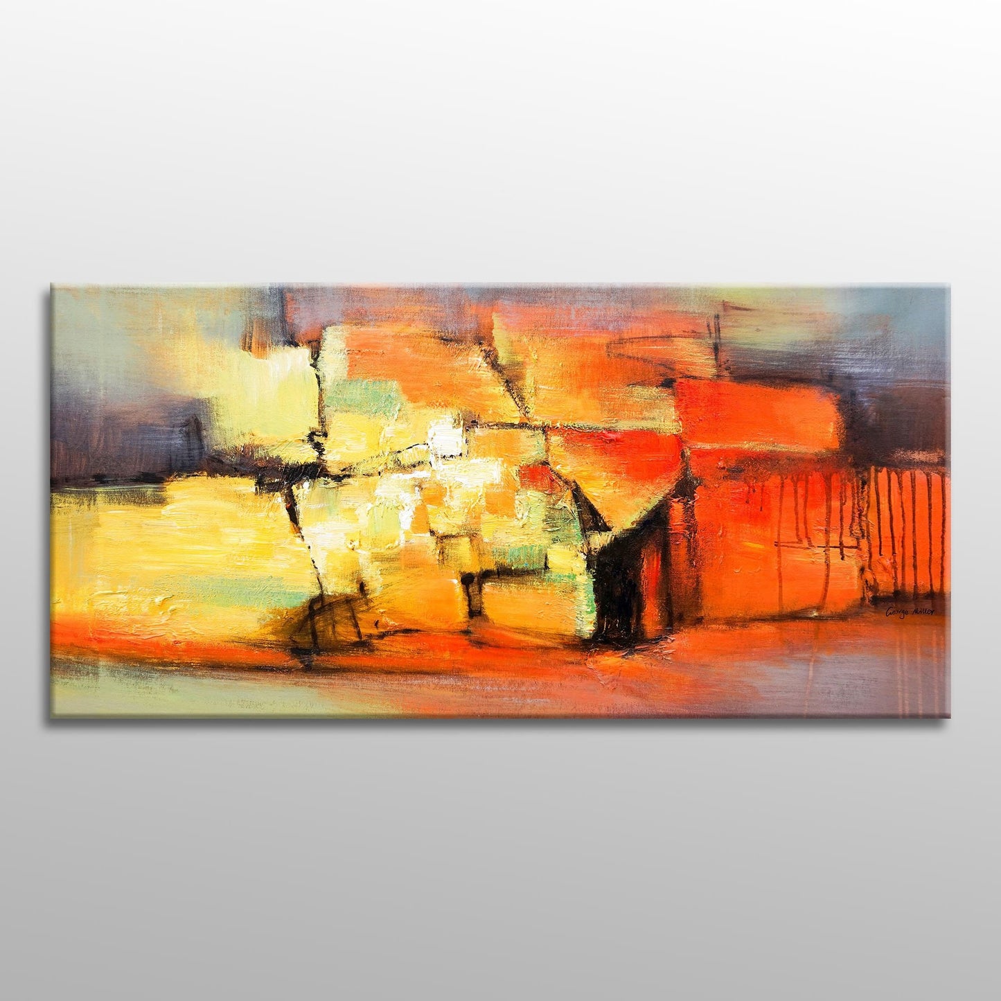 Canvas Art, Large Canvas Painting, Contemporary Painting, Original Artwork, Livingroom Sign, Large Wall Decor, Abstract Painting, Red Yellow