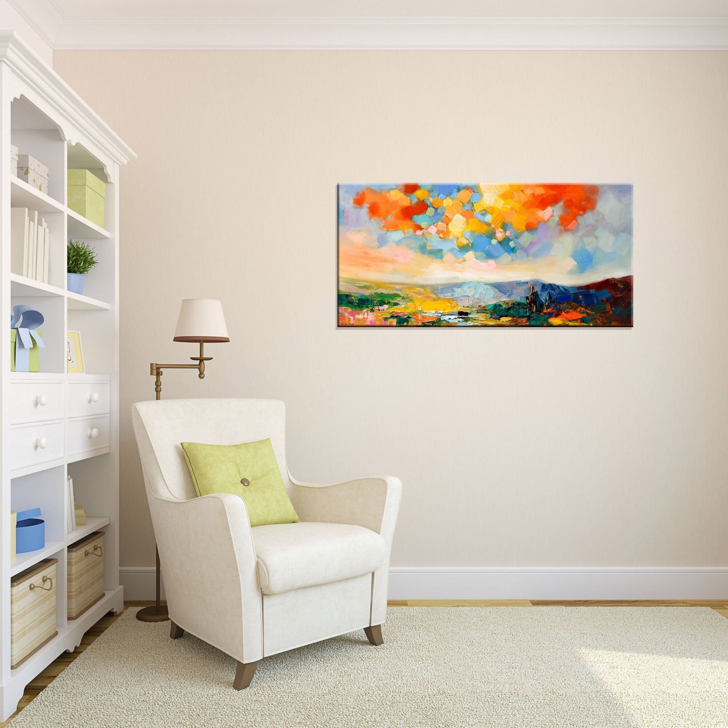 Oil Painting Original, Contemporary Art, Coffee Wall Art, Large Abstract Painting, Original Landscape Oil Paintings, Art Decor, Canvas Art