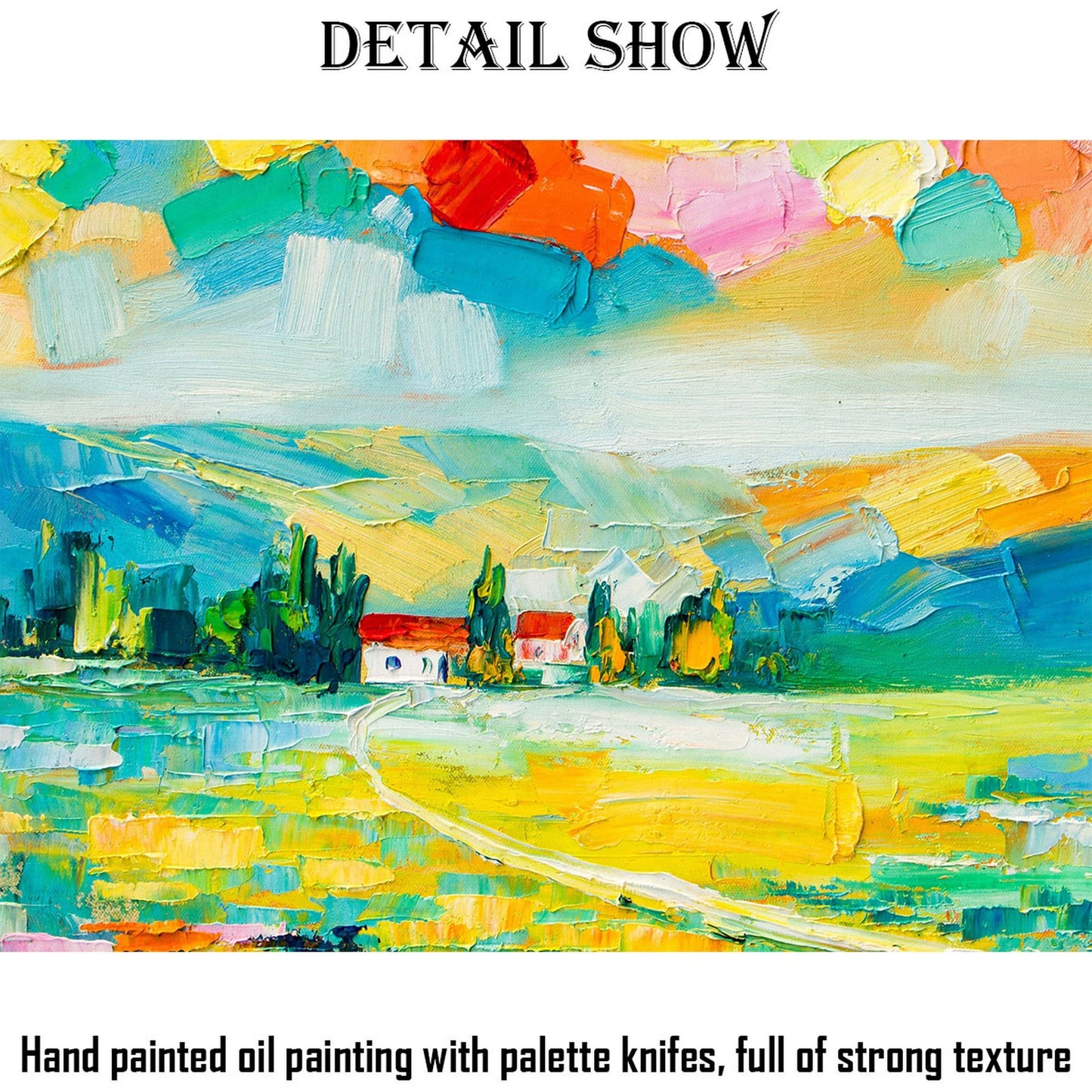 Canvas Art, Large Oil Painting, Abstract Spring Painting, Landscape Oil Painting, Living Room Wall Art, Abstract Wall Art, Modern Painting