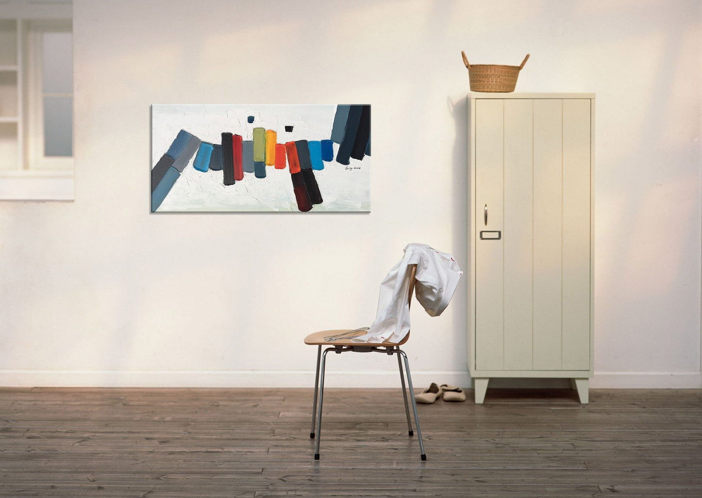 Abstract Painting Minimalist Black And White, Wall Hanging, Wall Art Painting, Abstract Original Painting, Extra Large Painting