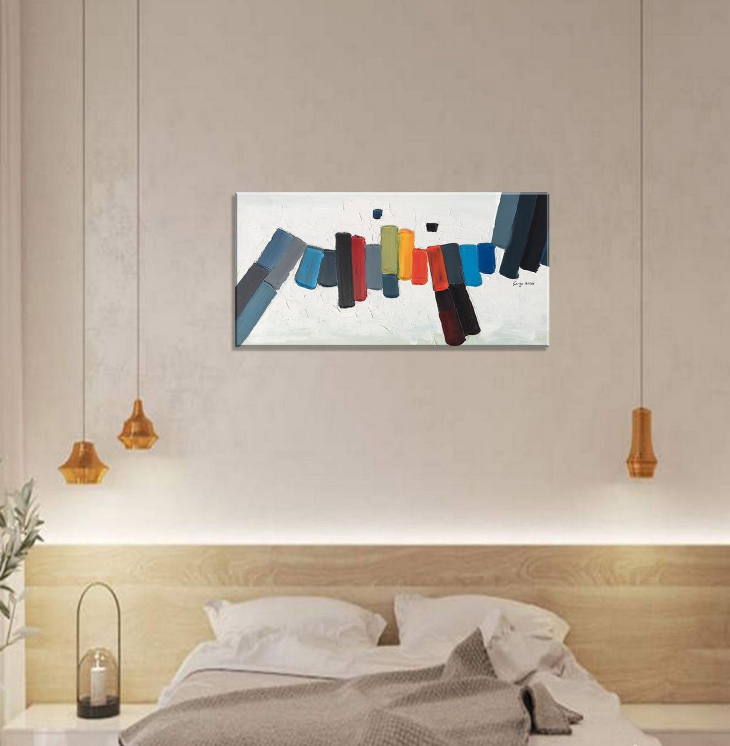 Abstract Painting Minimalist Black And White, Wall Hanging, Wall Art Painting, Abstract Original Painting, Extra Large Painting