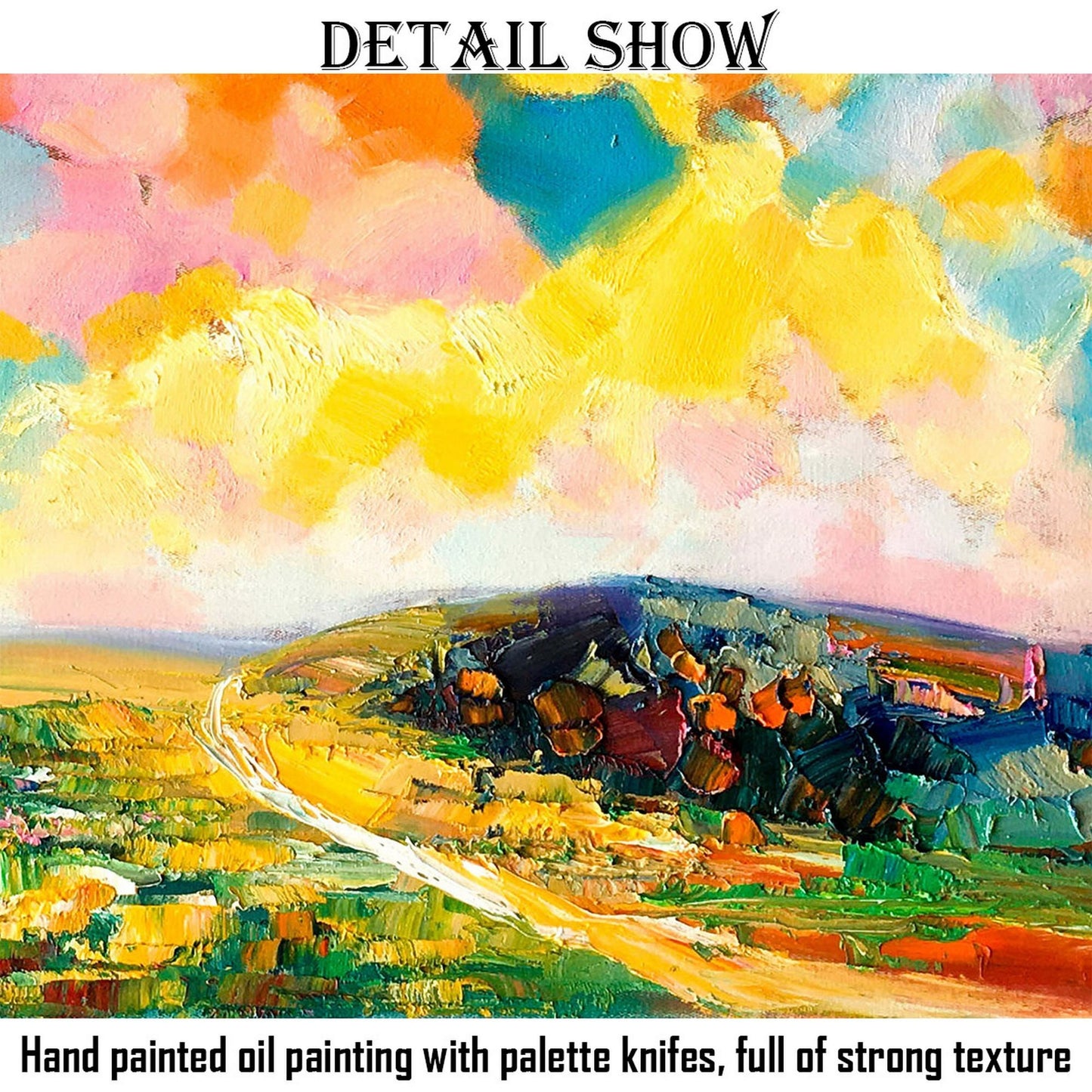 Abstract Landscape Oil Painting, Canvas Art, Paintings On Canvas, Landscape Painting, Large Canvas Art, Handmade, Contemporary, Textured Art