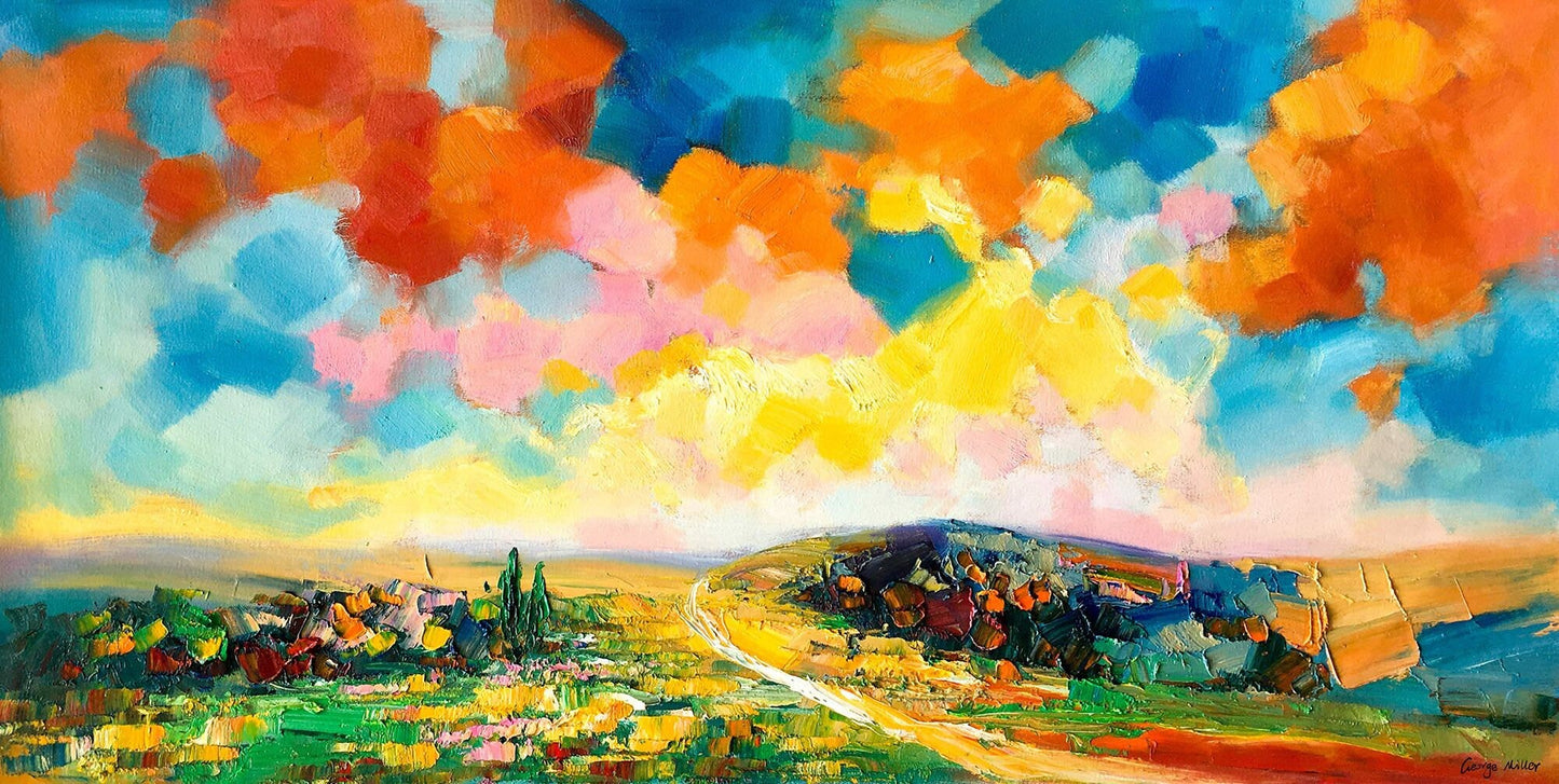 Abstract Landscape Oil Painting, Canvas Art, Paintings On Canvas, Landscape Painting, Large Canvas Art, Handmade, Contemporary, Textured Art