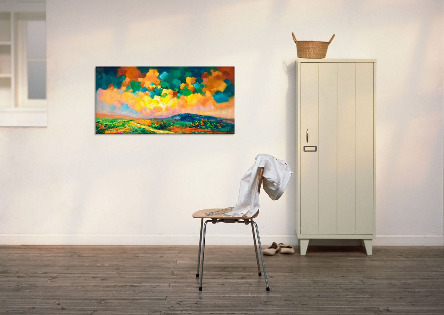 Abstract Landscape Oil Painting, Oil Painting Original, Living Room Decor, Large Painting, Abstract Art, Canvas Wall Decor, Modern Painting