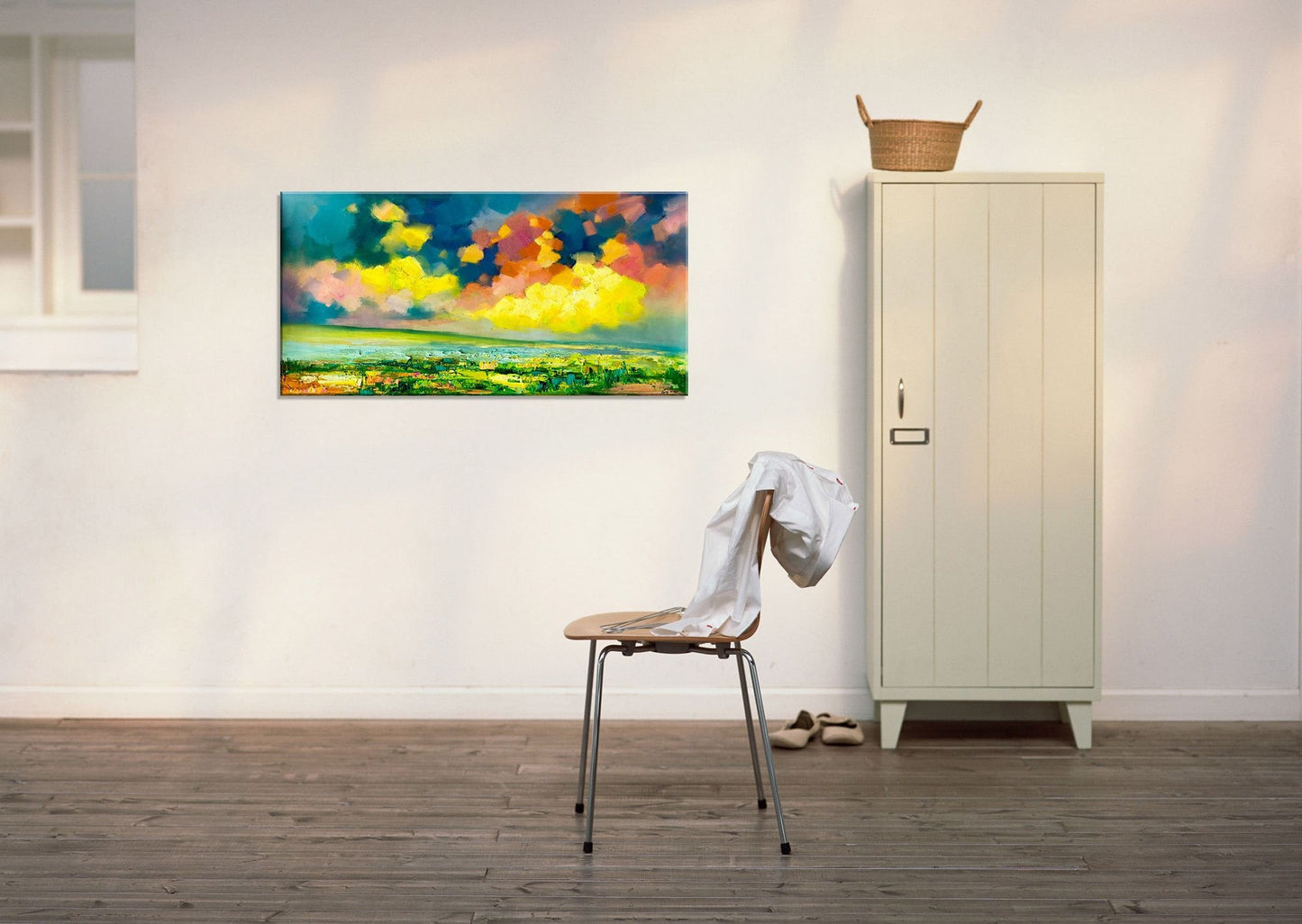 Oil Painting Spring Abstract Landscape, Wall Art, Oil On Canvas Painting, Abstract Landscape, Large Oil Painting Original Canvas