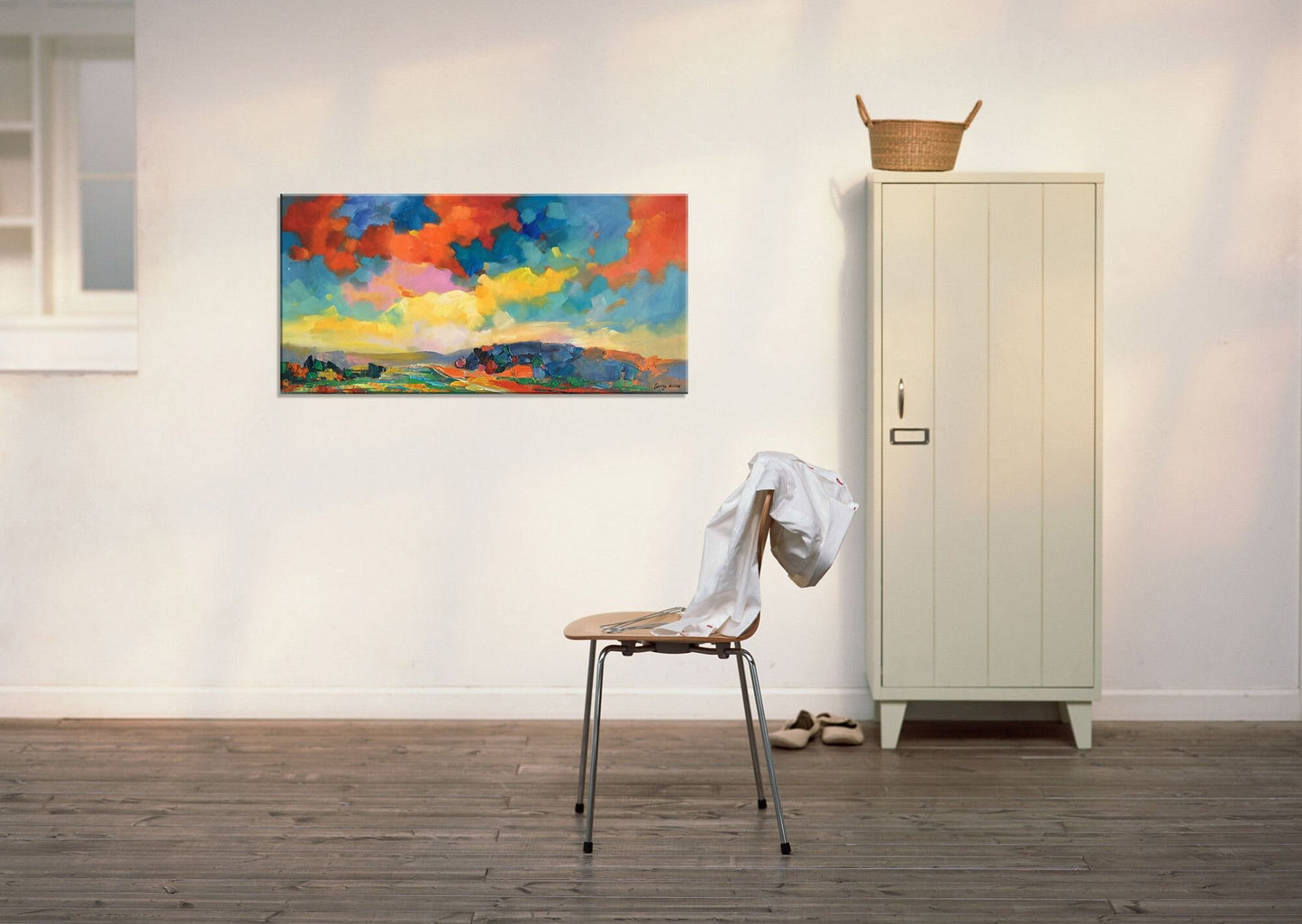 Abstract Landscape Oil Painting, Wall Hanging, Oil Painting, Abstract Original Painting Fluid Wall Art Gold, Oversized Paintings On Canvas