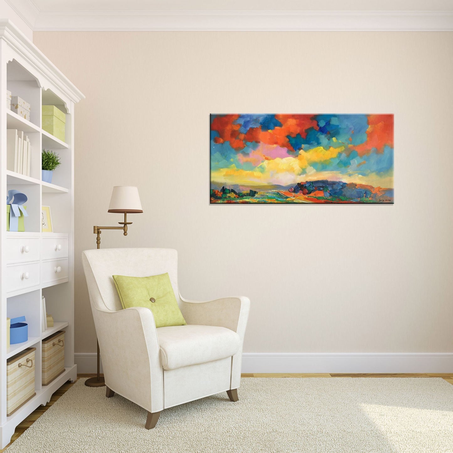 Abstract Landscape Oil Painting, Wall Hanging, Oil Painting, Abstract Original Painting Fluid Wall Art Gold, Oversized Paintings On Canvas