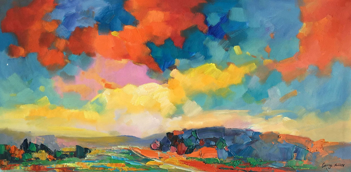 Abstract Landscape Oil Painting, Wall Hanging, Oil Painting, Abstract Original Painting Fluid Wall Art Gold, Oversized Paintings On Canvas