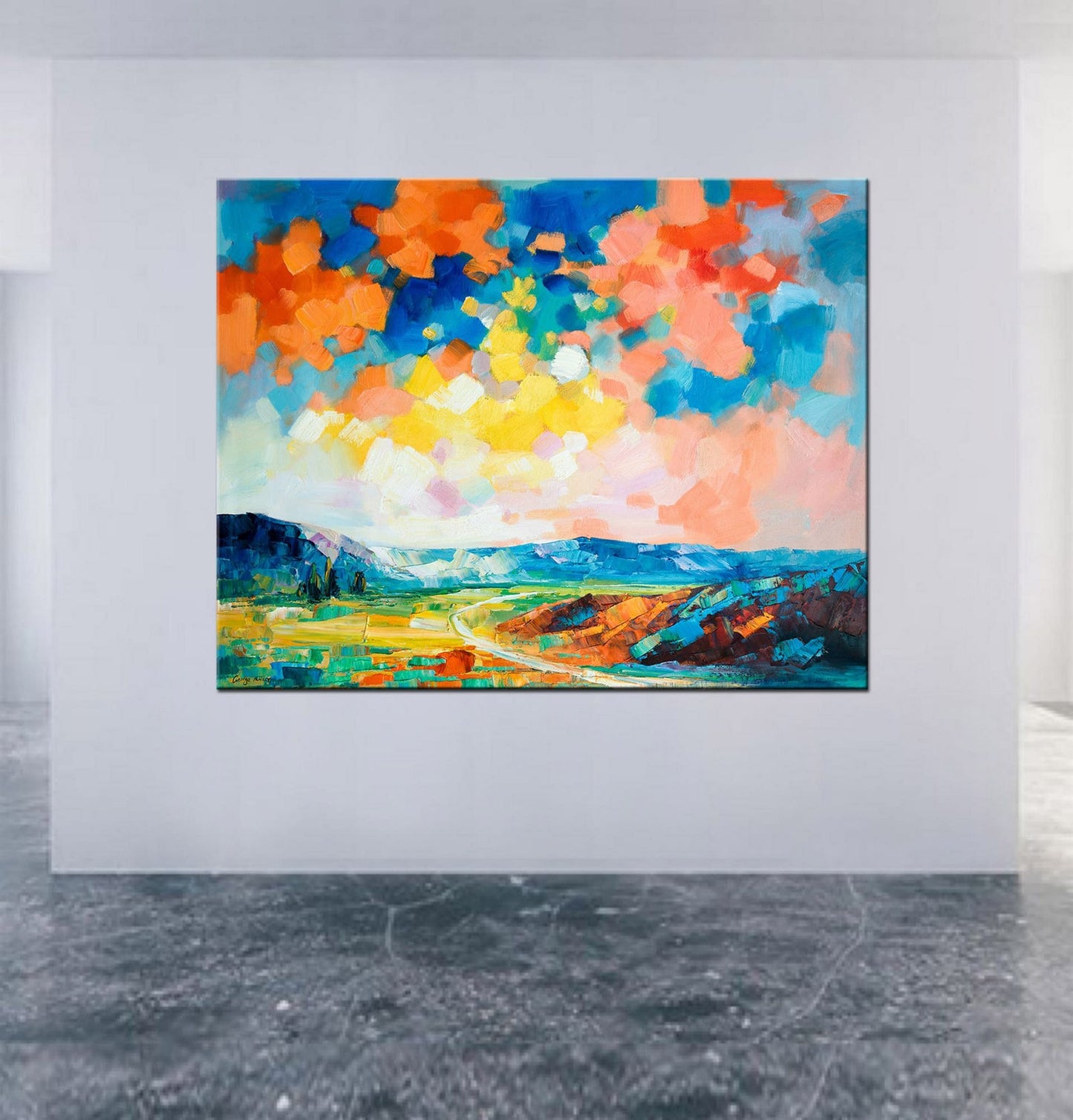 Abstract Oil Painting, Landscape Oil Painting, Large Wall Art, Canvas Art, Decor, Original Oil Painting, Contemporary Art, Large Painting