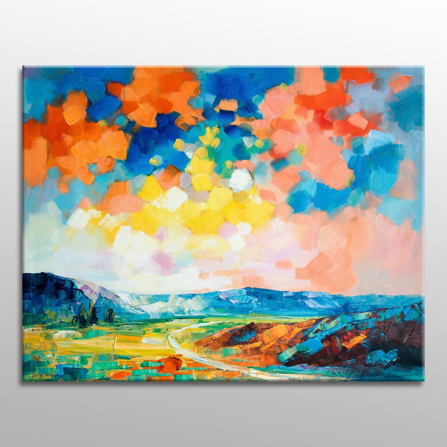 Abstract Oil Painting, Landscape Oil Painting, Large Wall Art, Canvas Art, Decor, Original Oil Painting, Contemporary Art, Large Painting