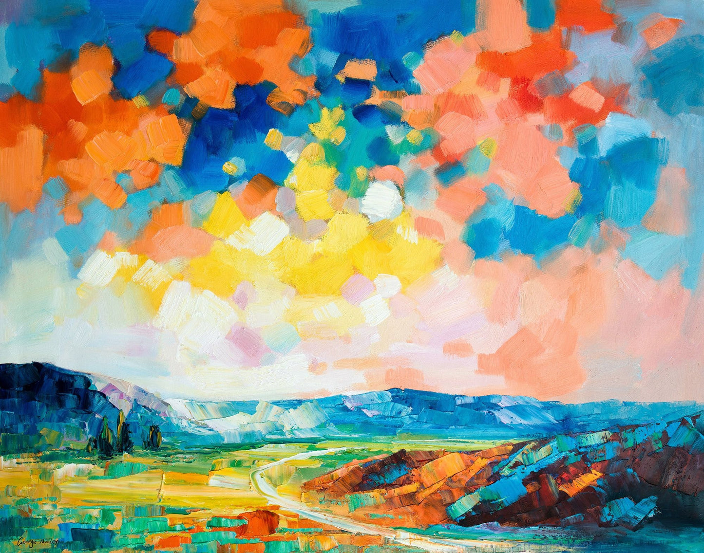 Abstract Oil Painting, Landscape Oil Painting, Large Wall Art, Canvas Art, Decor, Original Oil Painting, Contemporary Art, Large Painting