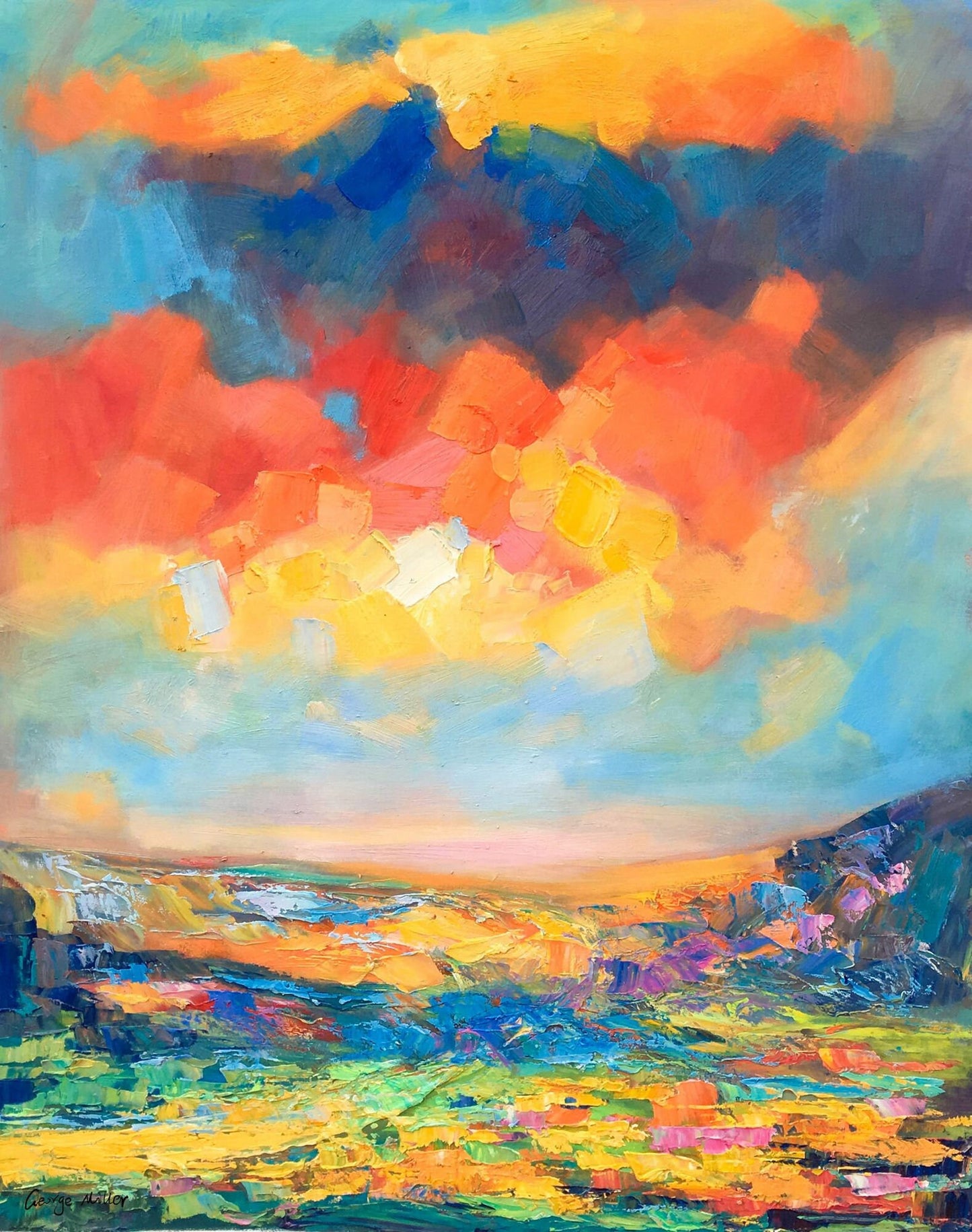 Abstract Landscape Oil Painting, Canvas Painting, Paintings On Canvas, Landscape Wall Art, Oversized Paintings On Canvas, Handmade