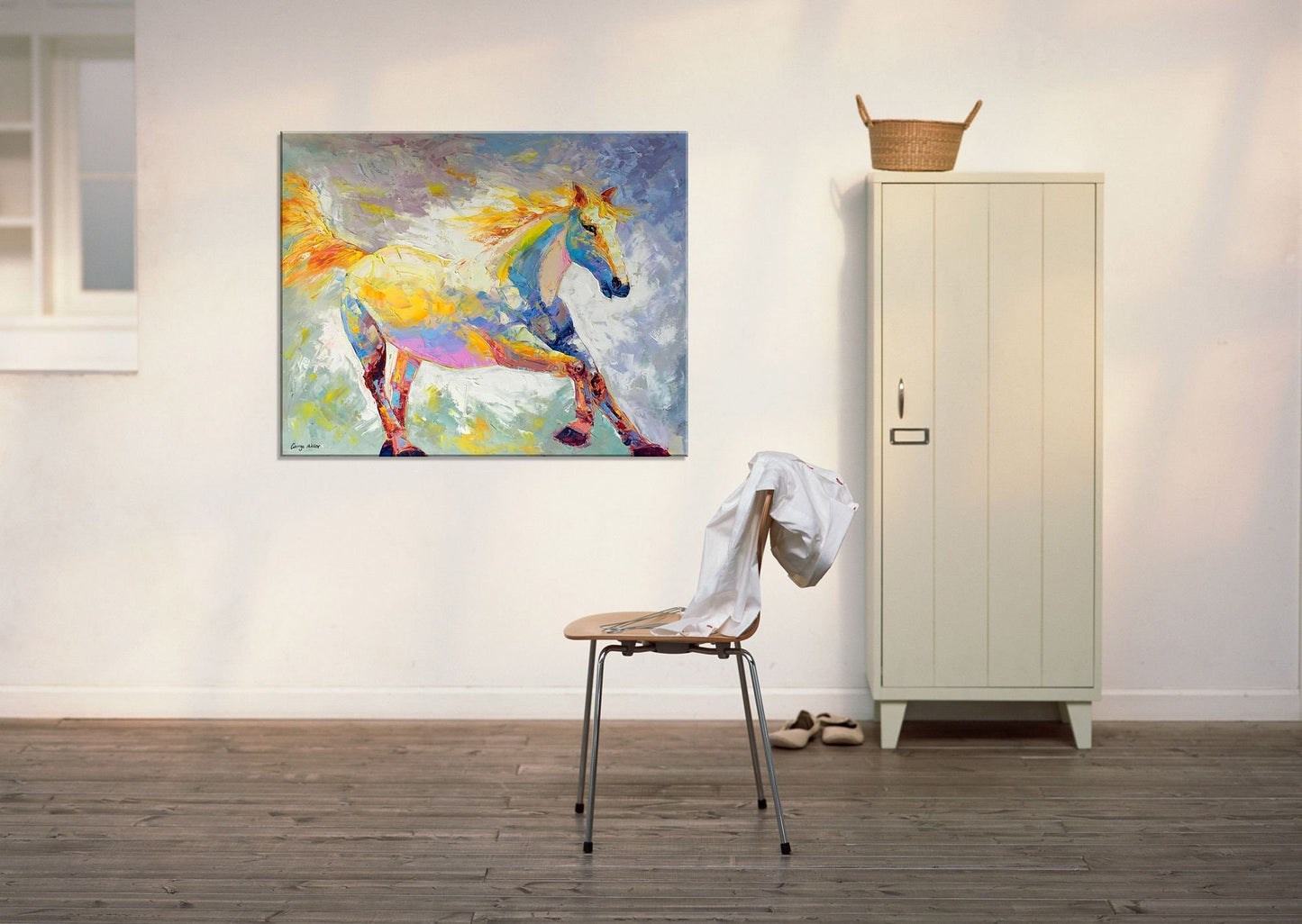 Horse Art, Modern Art, Original Oil Painting, Abstract Oil Painting, Wall Hanging, Abstract Painting, Living Room Decor, Large Canvas Art