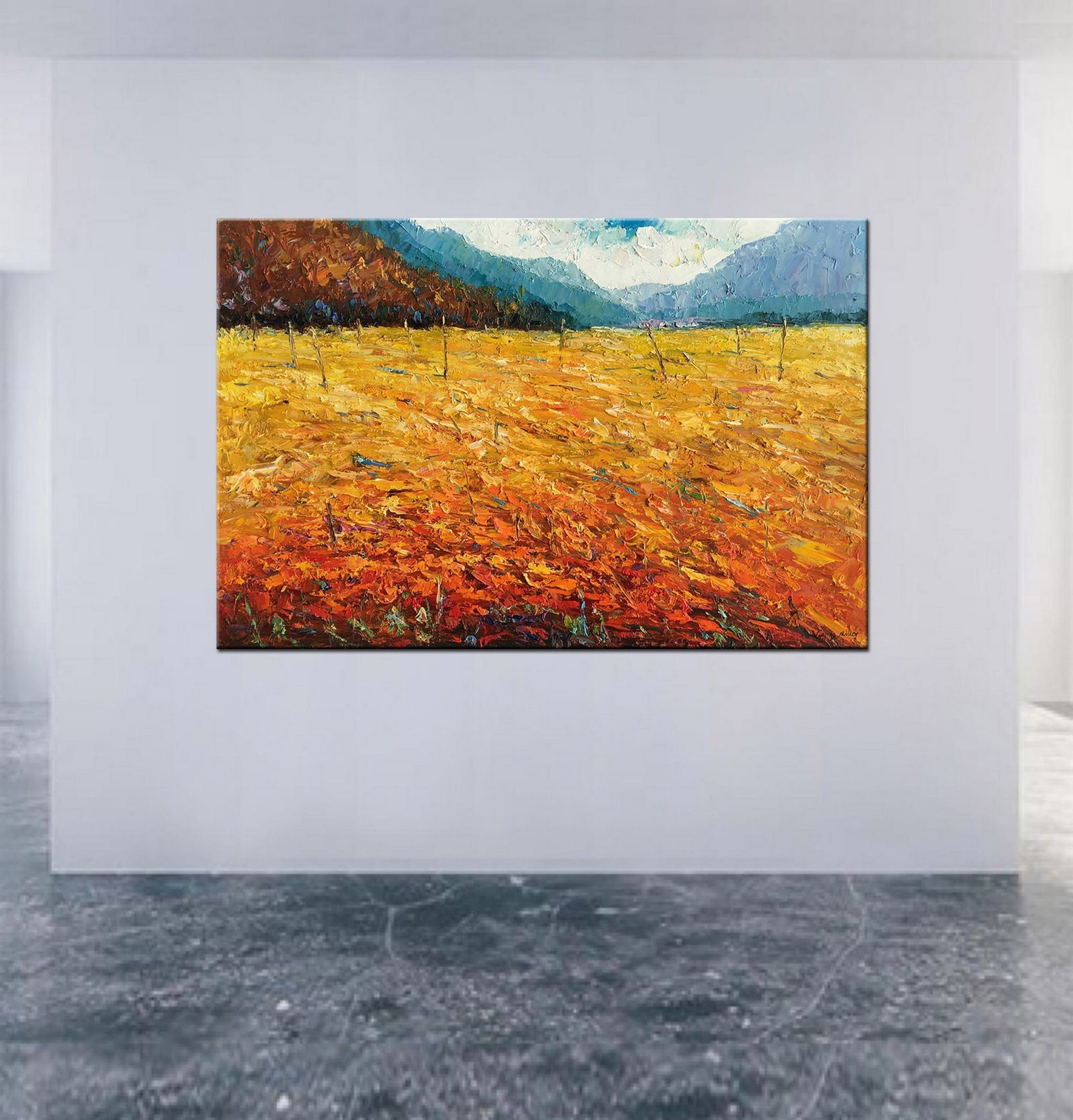 Large Art, Landscape Painting, Abstract Art, Wall Art, Canvas Art, Oil Painting Original, Palette Knife Painting, Large Canvas Wall Art