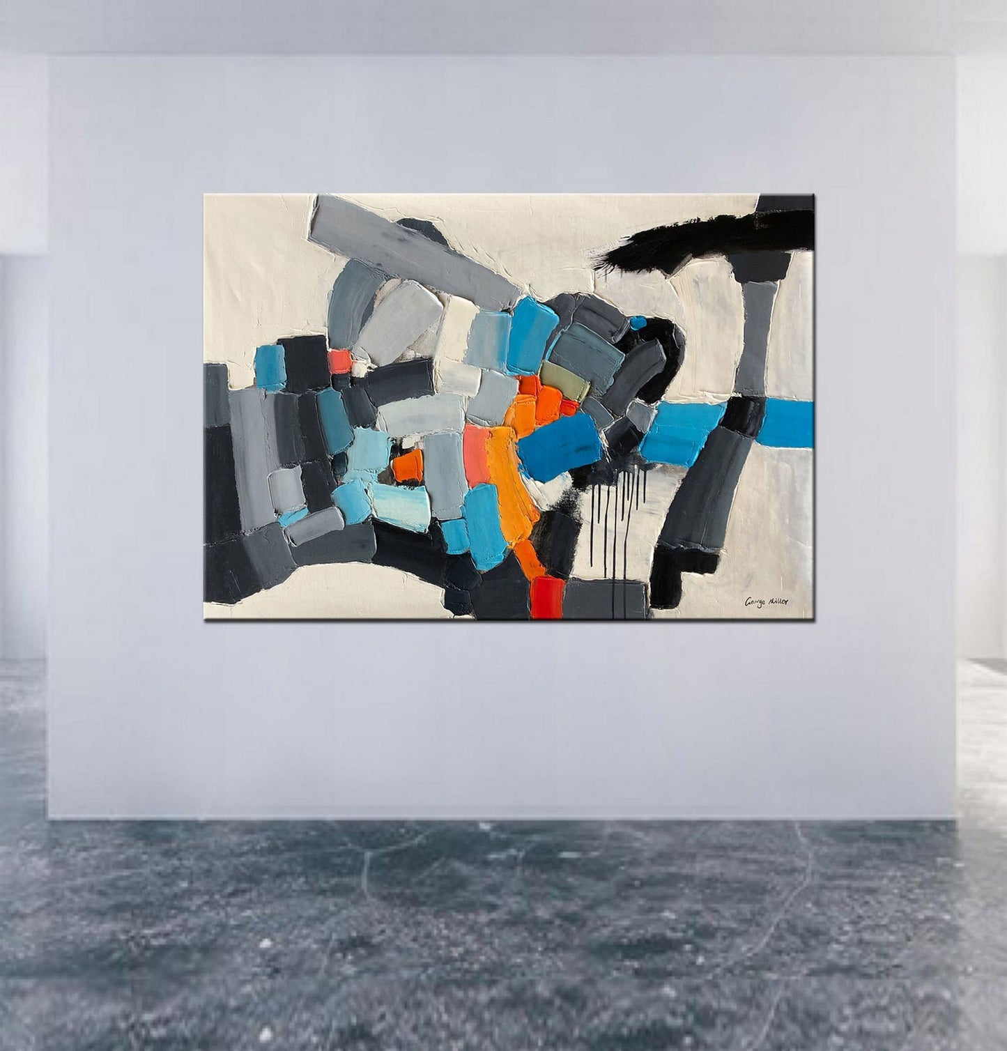 Abstract Art, Large Abstract Painting, Contemporary Art, Canvas Wall Decor, Canvas Art, Original Abstract Painting, Black and White Art