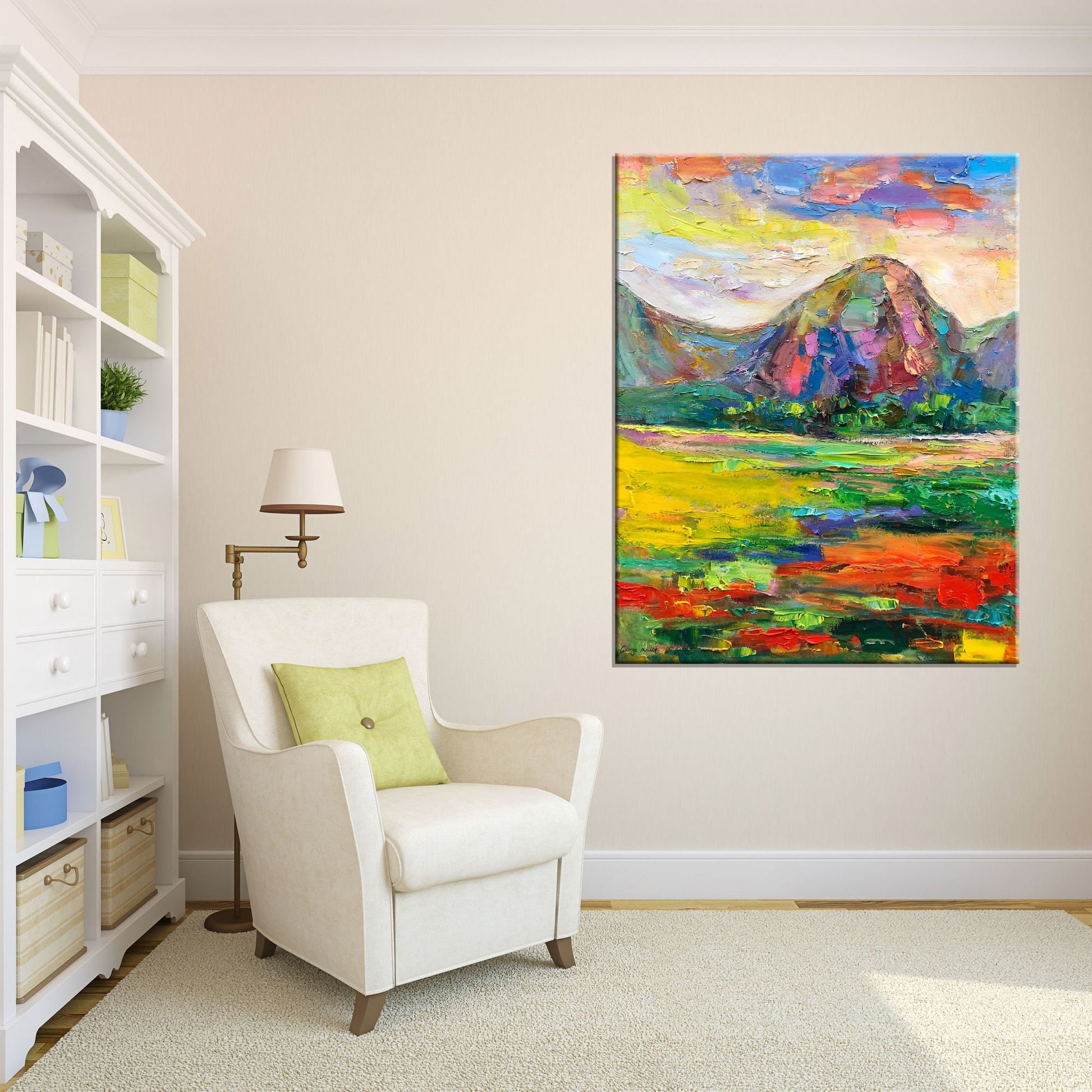 Tuscany Landscape Painting, Oil Painting, Palette Knife Painting, Canvas Painting, Large Art, Original Oil Painting Landscape, Canvas Art