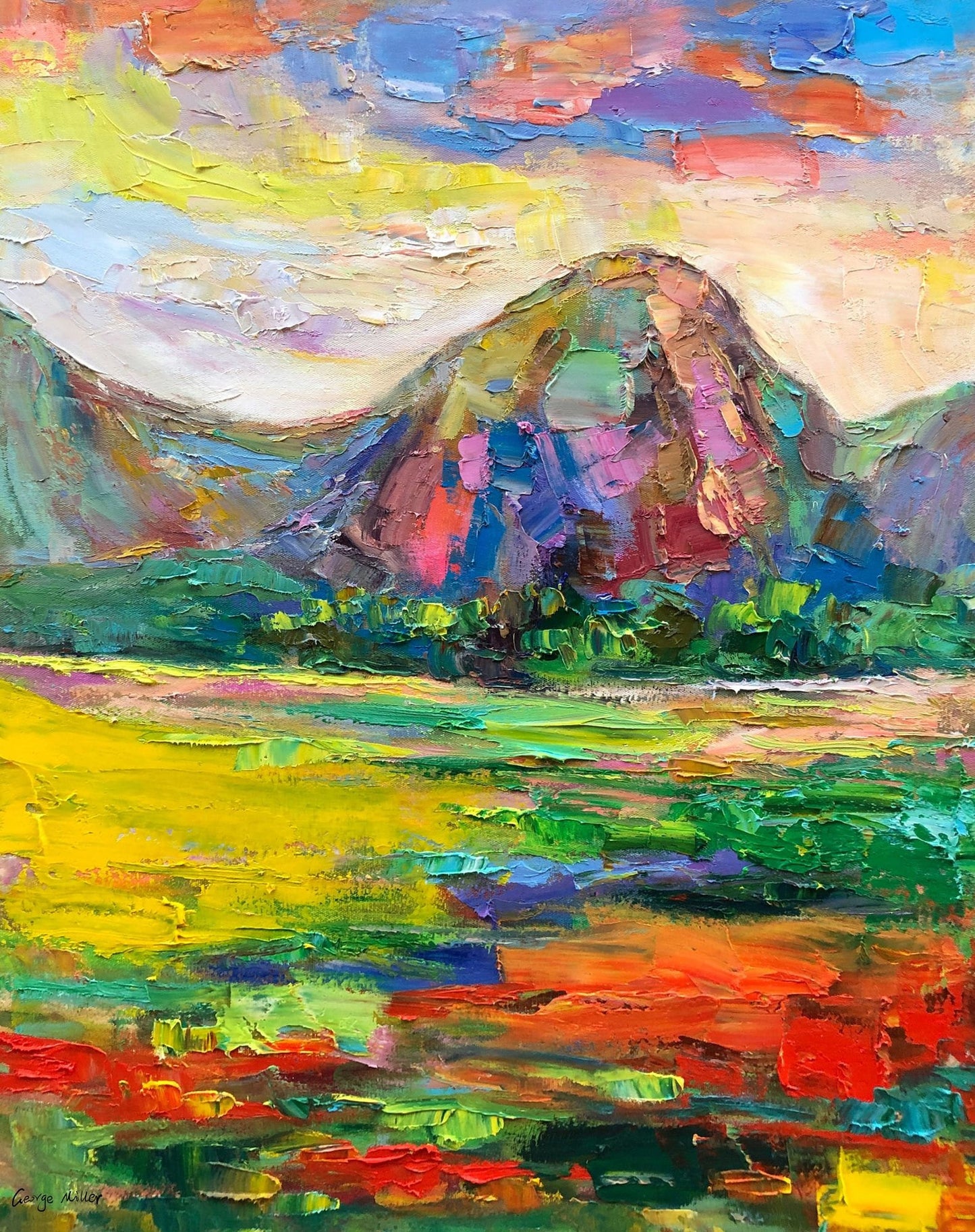 Tuscany Landscape Painting, Oil Painting, Palette Knife Painting, Canvas Painting, Large Art, Original Oil Painting Landscape, Canvas Art
