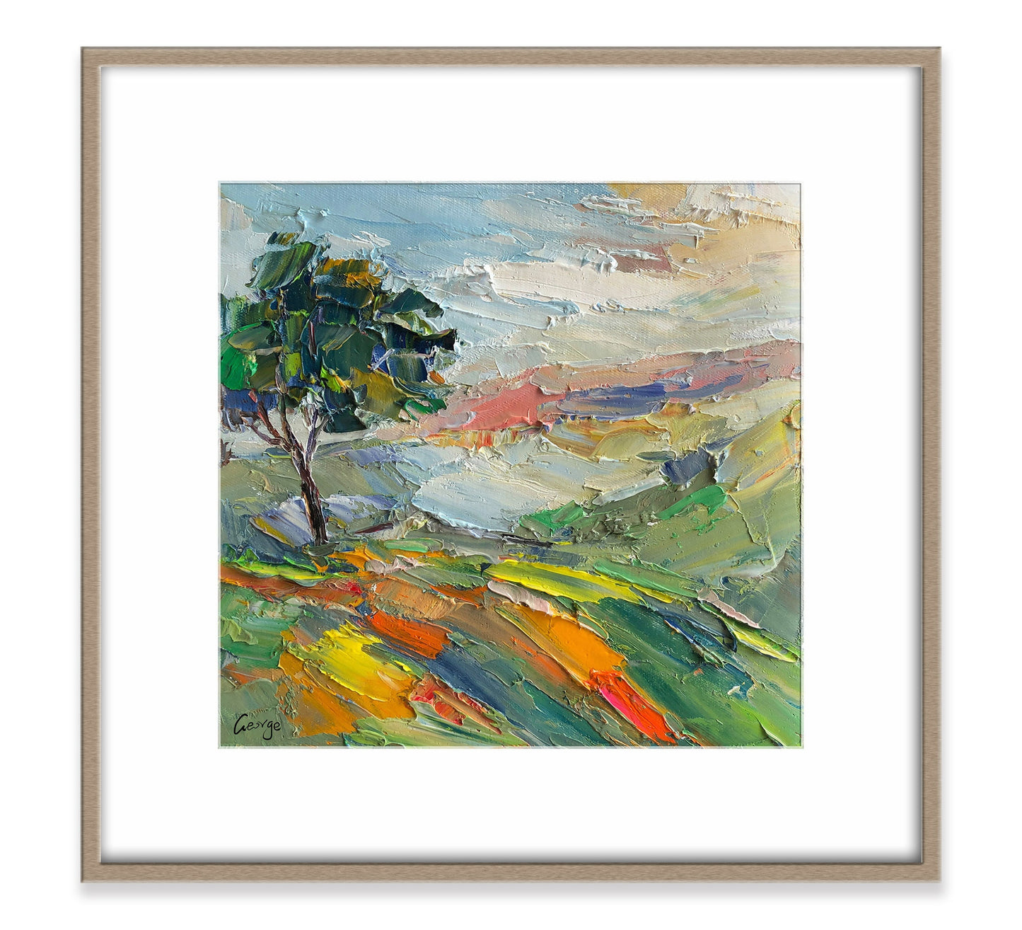 Landscape Oil Painting, Wall Hanging, Living Room Wall Art, Abstract Oil Painting, Original Abstract Art, Contemporary Art, Canvas Art