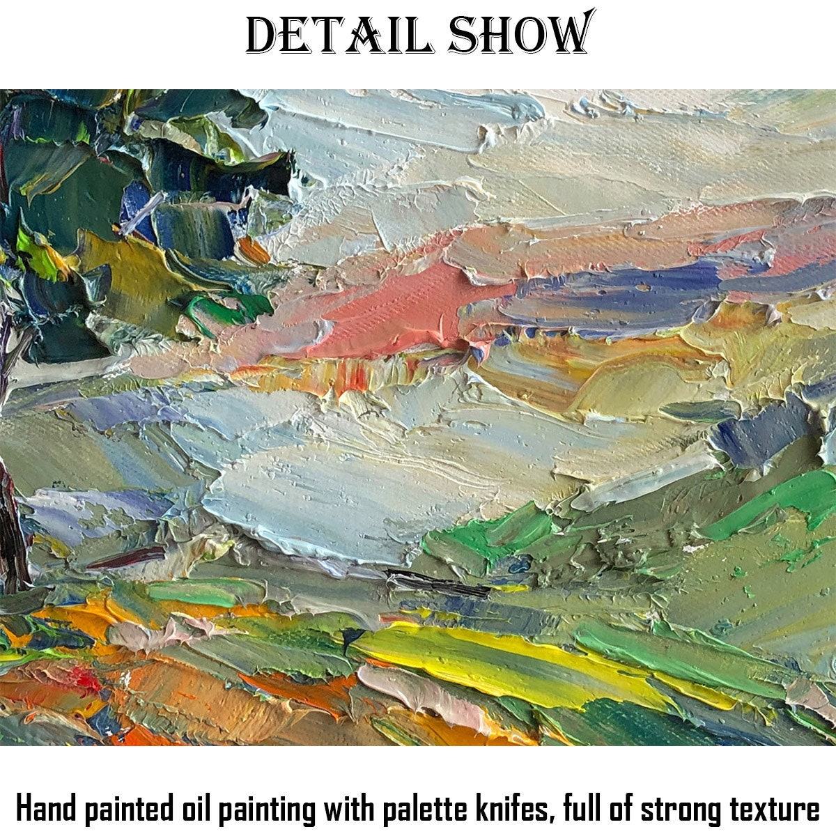 Landscape Oil Painting, Wall Hanging, Living Room Wall Art, Abstract Oil Painting, Original Abstract Art, Contemporary Art, Canvas Art