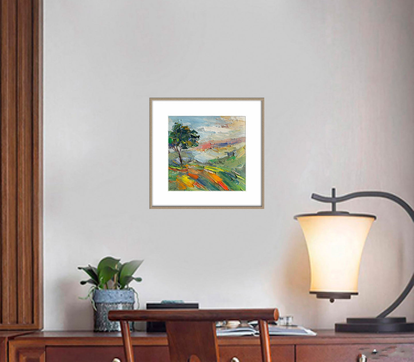 Landscape Oil Painting, Wall Hanging, Living Room Wall Art, Abstract Oil Painting, Original Abstract Art, Contemporary Art, Canvas Art