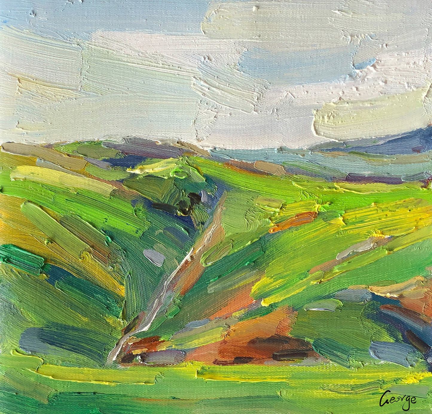 Small Canvas Wall Art, Contemporary Art, Abstract Oil Painting, Abstract Landscape Painting, Original Painting, Abstract Canvas Art, Spring